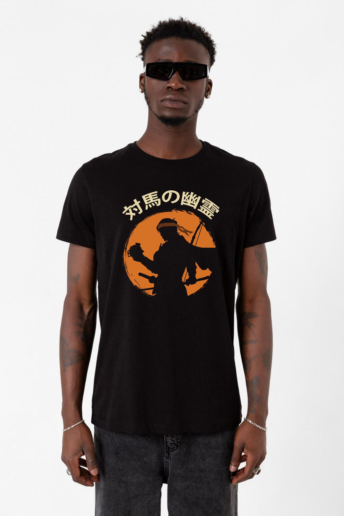 Tshirthane Ghost Of Tsushima The Island Japanese Siyah Erkek Tshirt