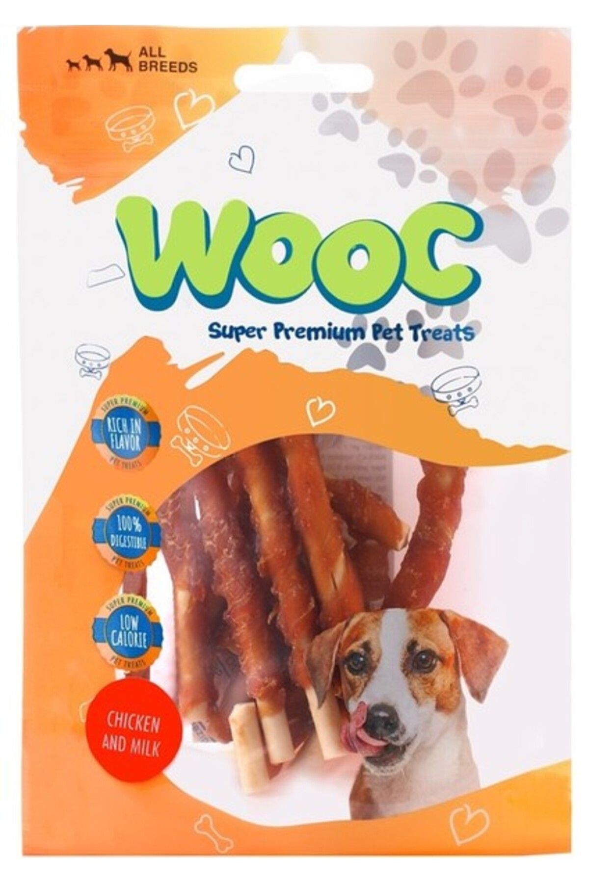 wooc Tavuk Sargılı Doğal Çubuk Köpek Ödülü 80GR