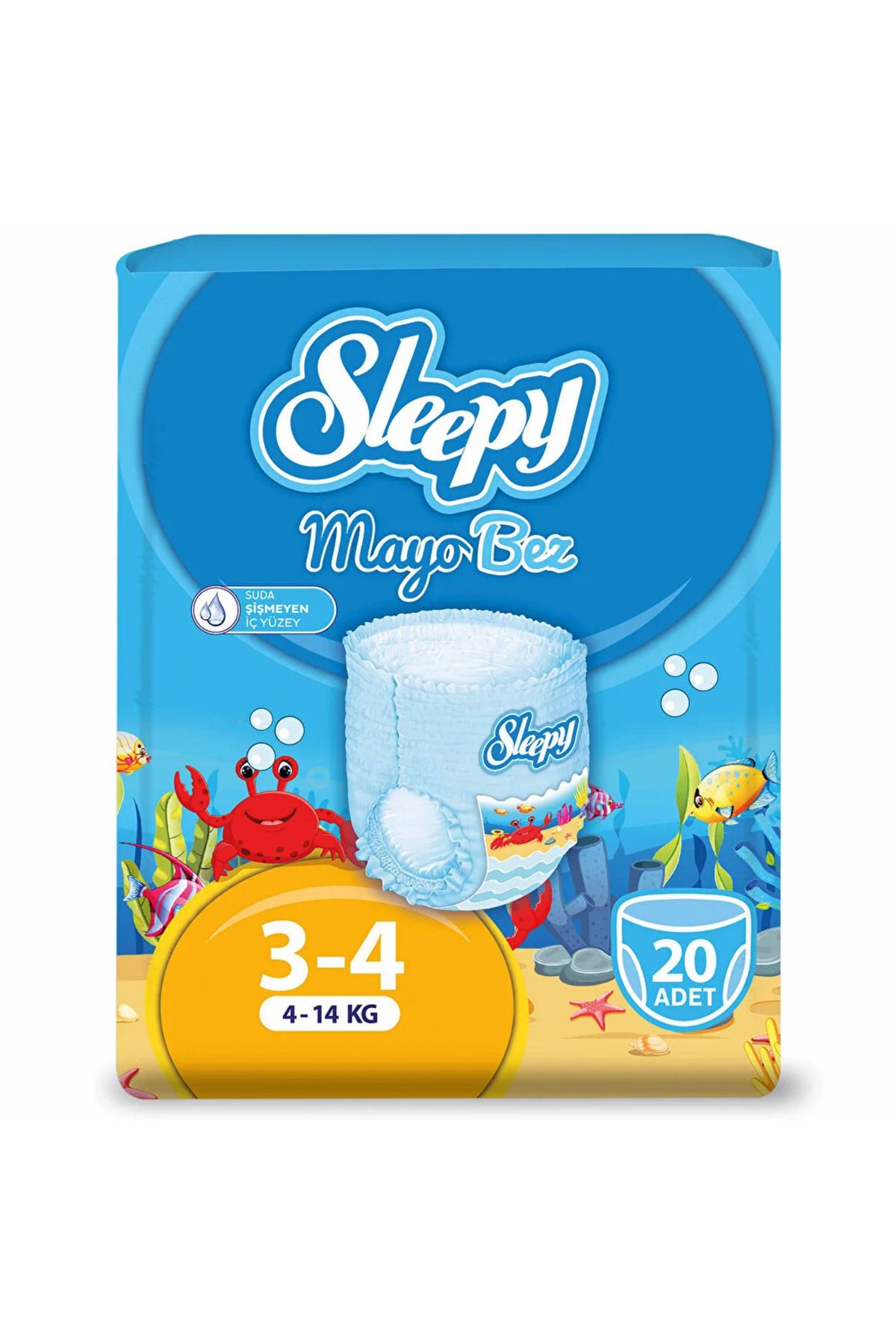 NEZADE STORE Sleepy Mayo Külot Bez 3-4 Beden 4-14 Kg 20 Adet