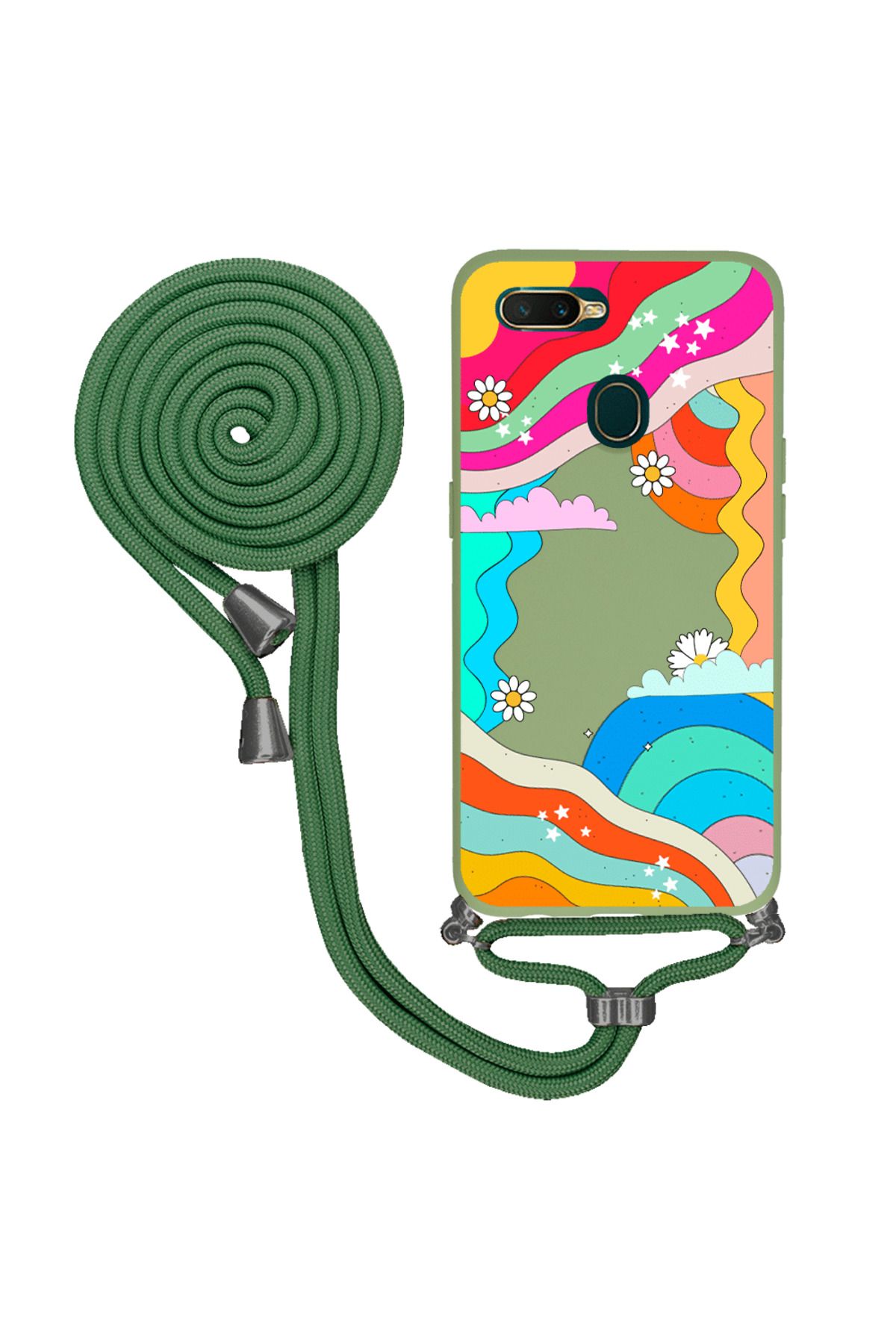 Royaleks Oppo A5s İpli Lansman Kılıf - Colors