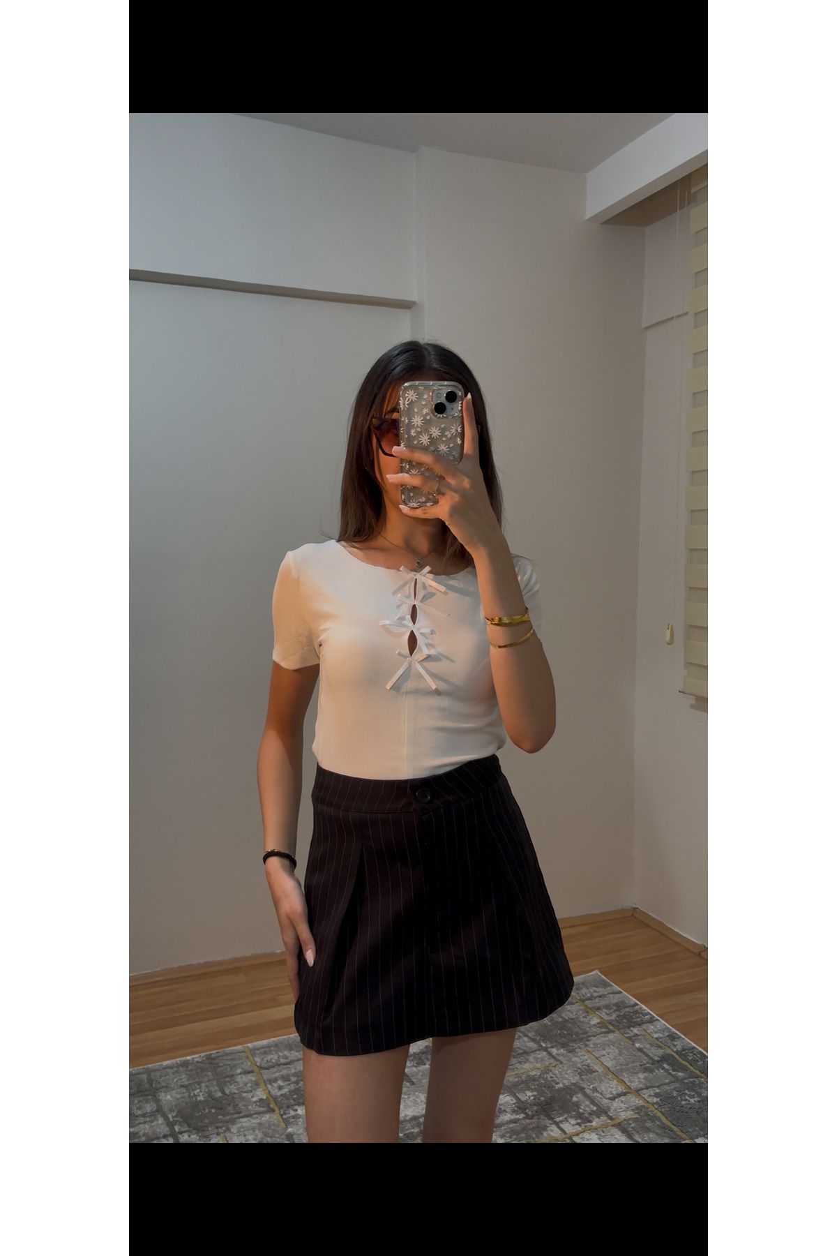 Butik ÇİZGİLİ ŞORT ETEK