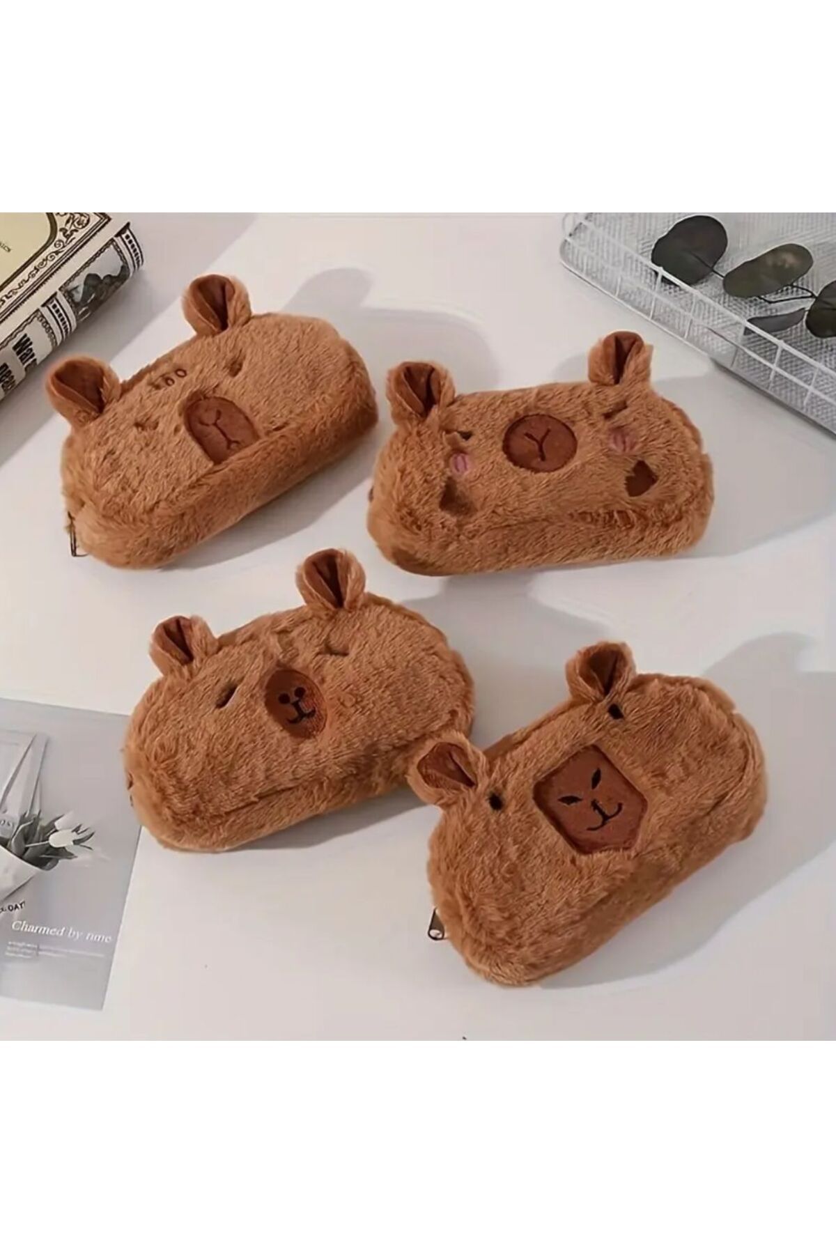 Home peluş ayıcık desenli kalem kutusu