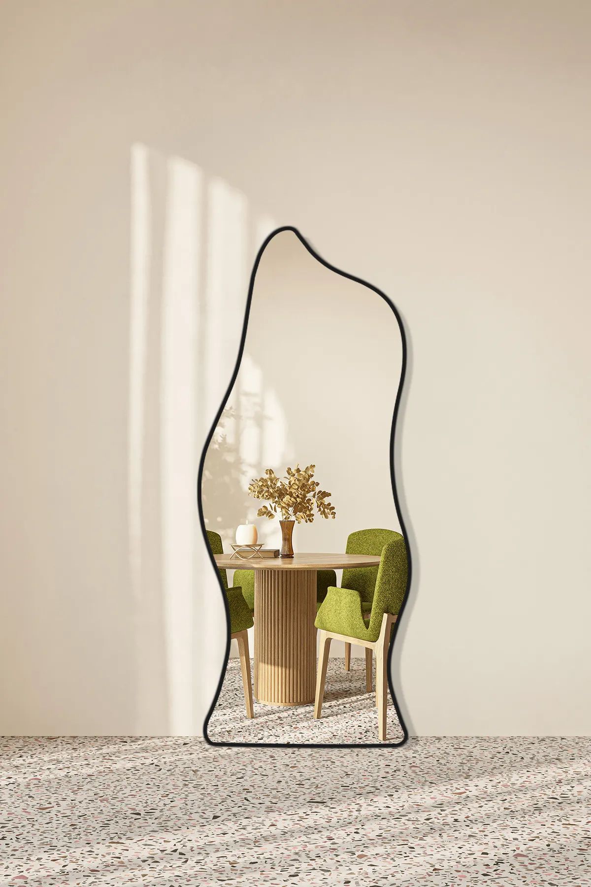 aynagaleri Asimetrik Model Çerçeveli 140x50 Cm Boy Aynası