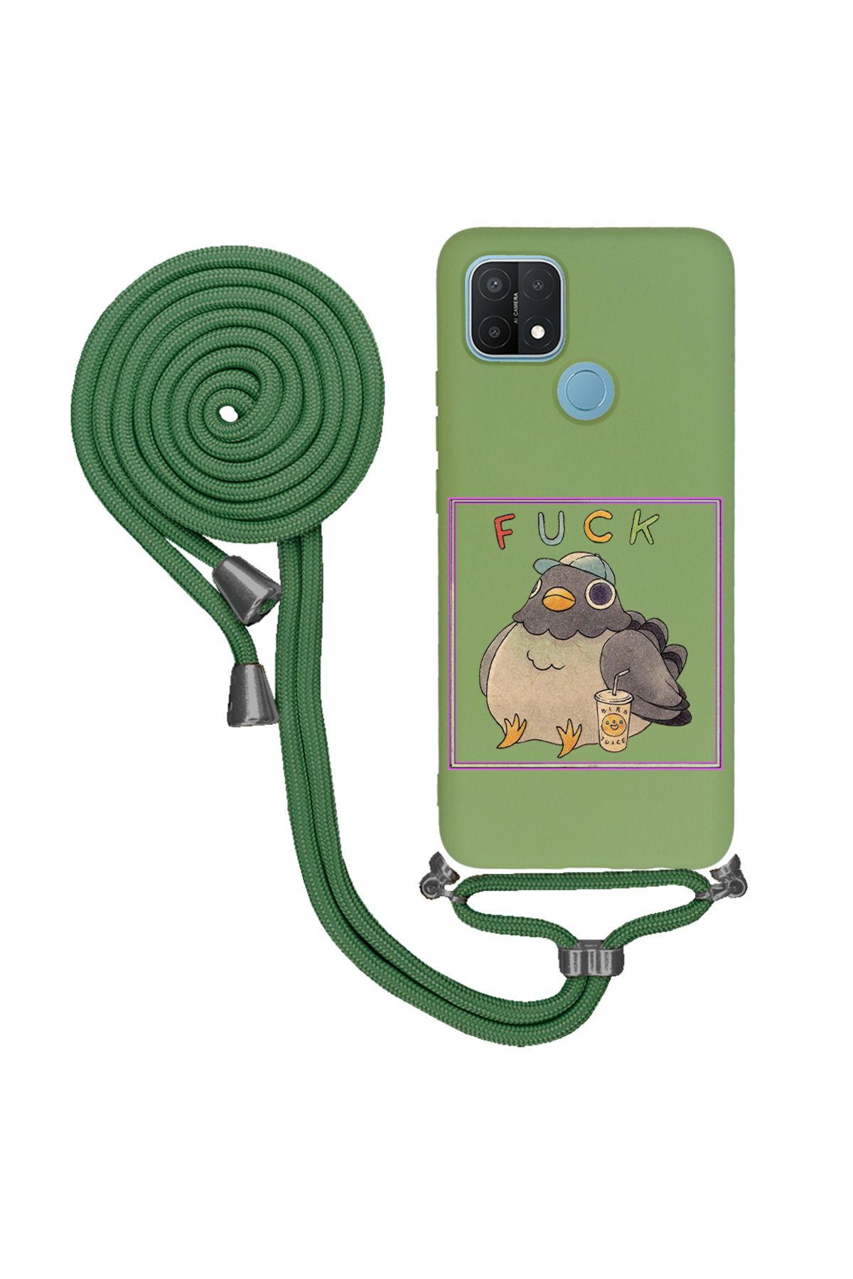 Royaleks Oppo A15 İpli Lansman Kılıf - Fuck