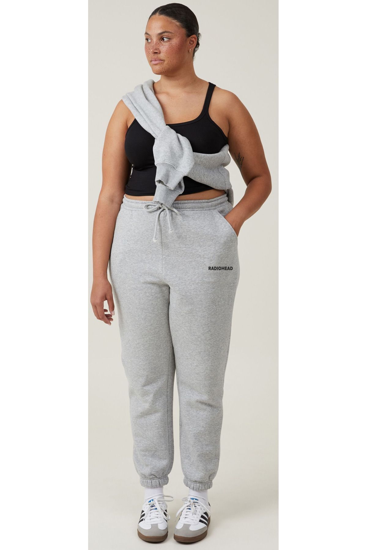 HOFFNUNG Jogger Gri Unisex Erkek Kadin 1898 Eşofman Altı 2iplik Şardonlu