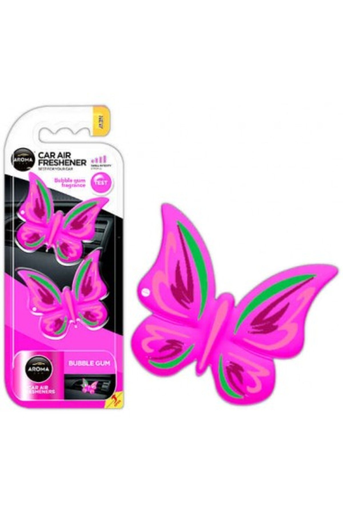Aromacar Odorizant Auto Aroma Car Fancy Shapes Butterfly Bubblegum - One Size