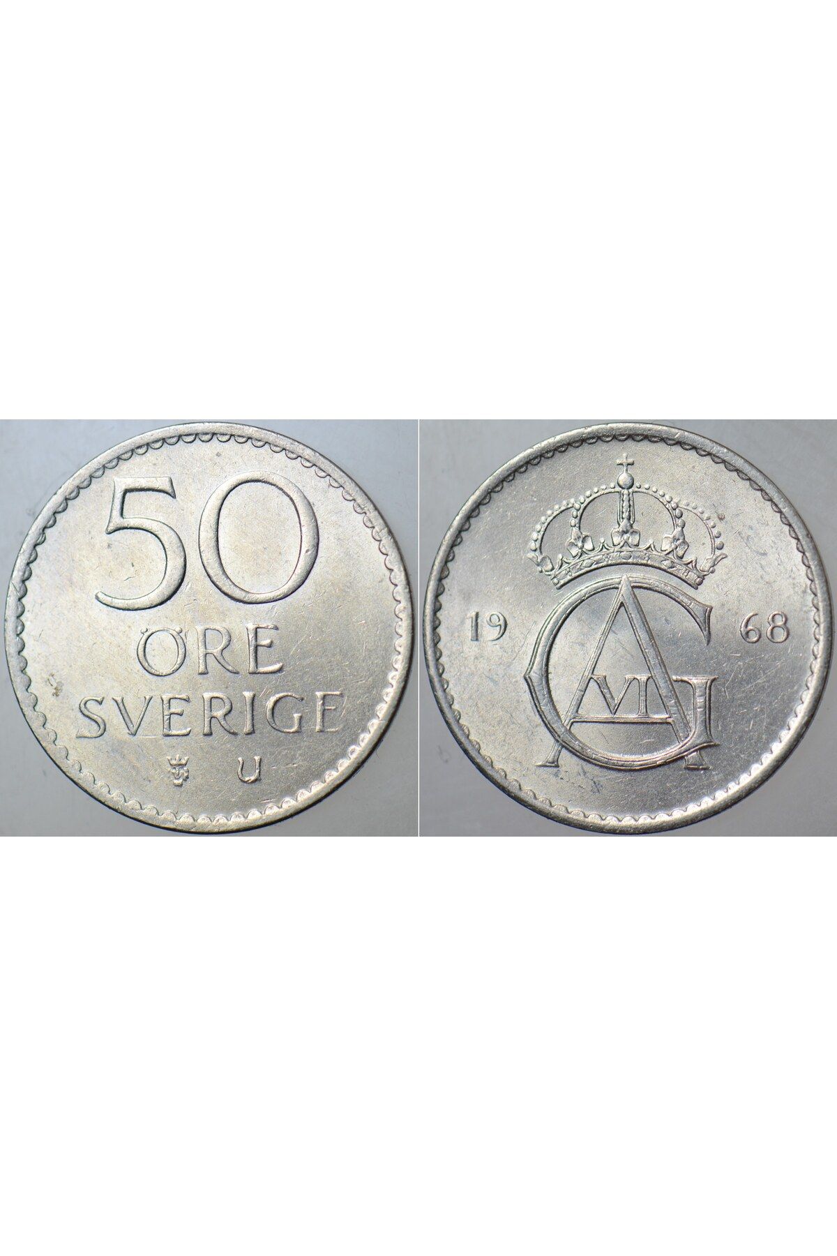 Banknoting İSVEÇ 50 ÖRE 1968 ÇİL(-) KONDİSYON.