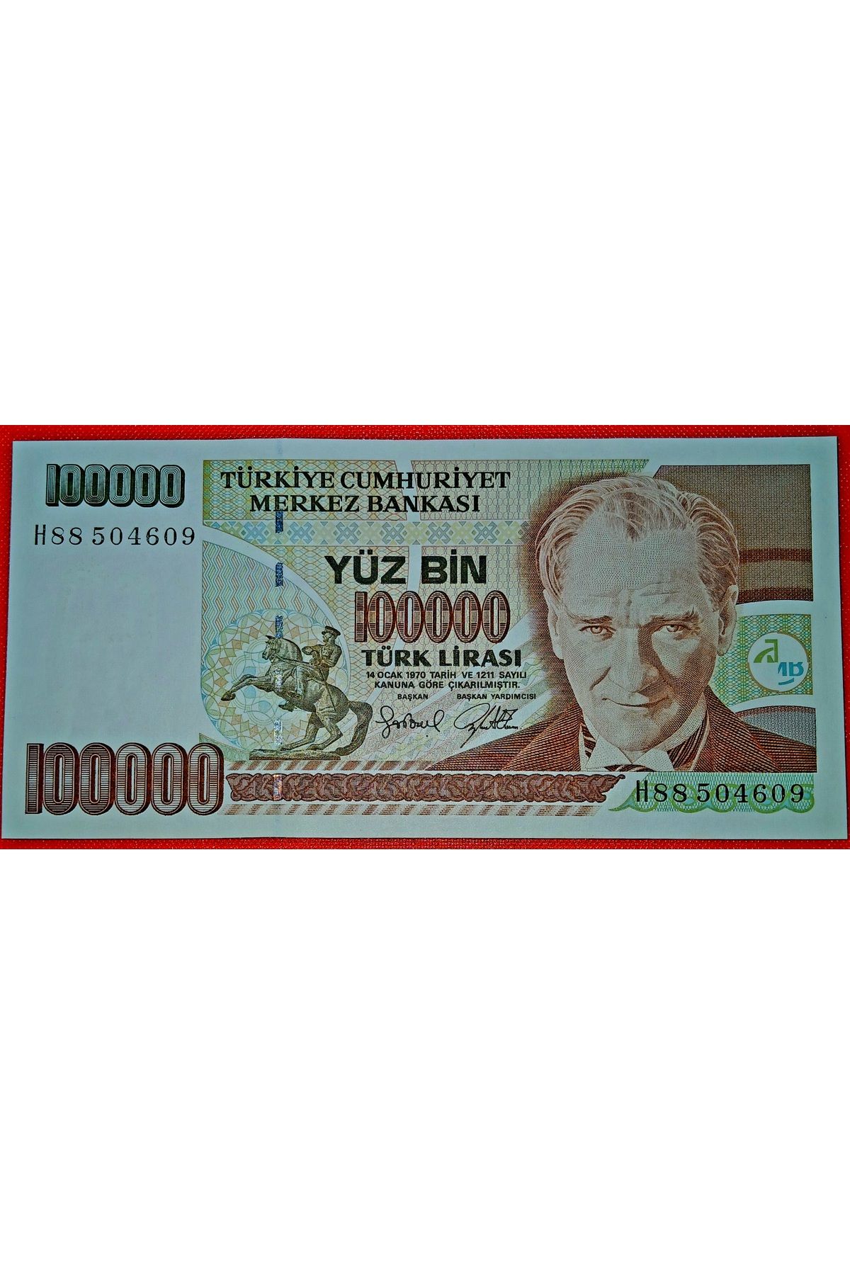 DÜZGÜN TİCARET 7.EMİSYON 100.000 LİRA KAĞIT PARA DEĞERLİ SERİ