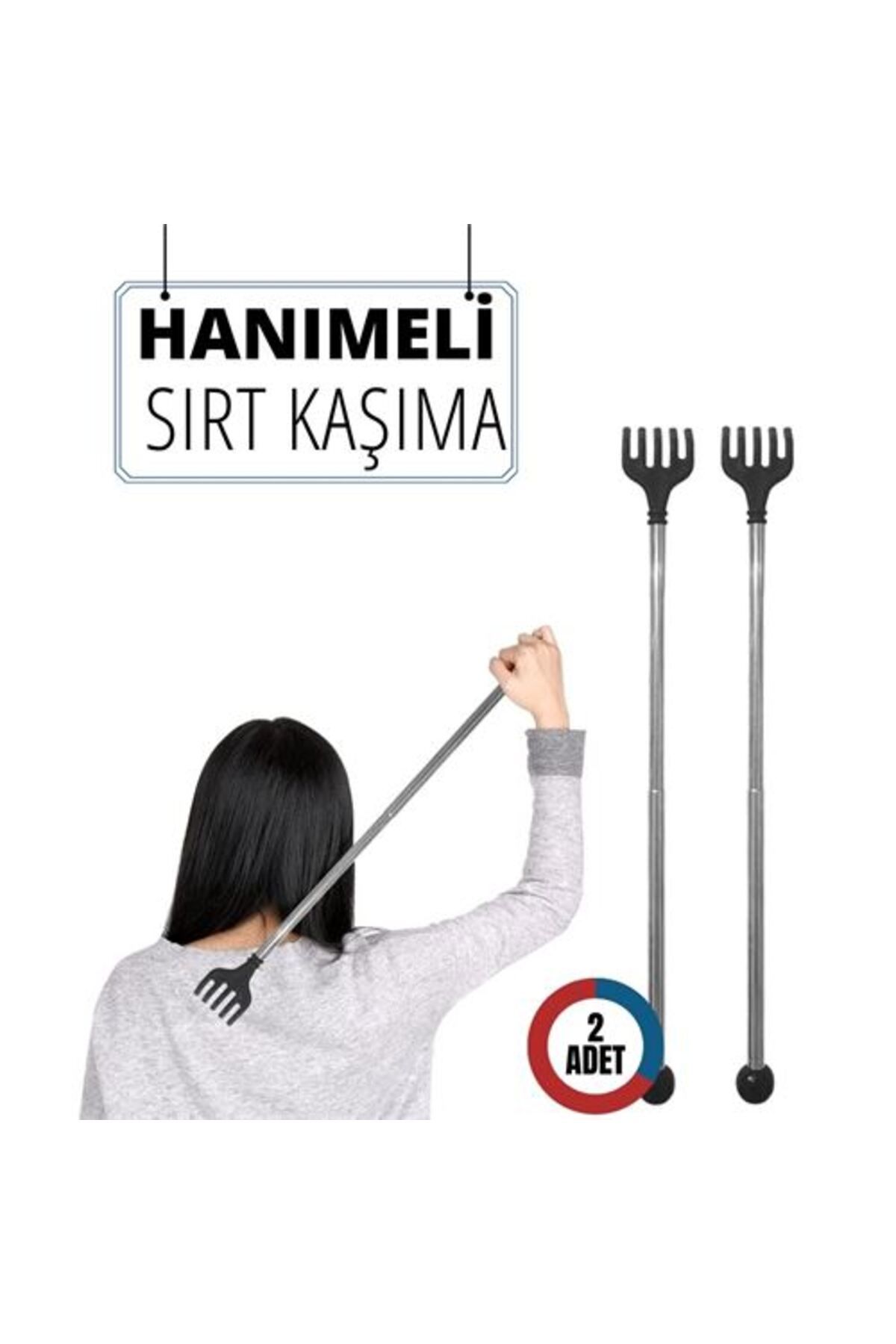 MR RZN STORE 2 Lİ Hanımeli Metal Sırt Kaşıma Aparatı