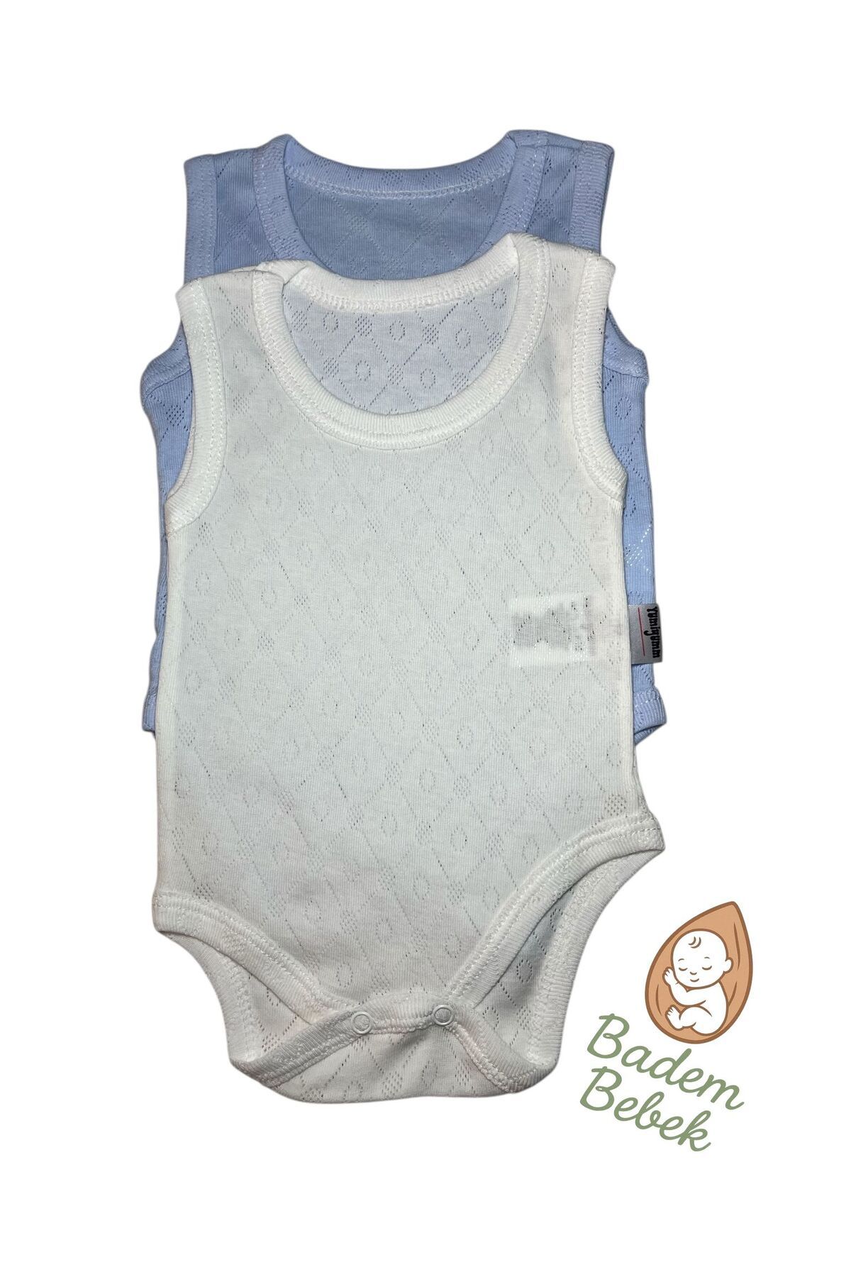 yumiyum BADEM BEBEK %100 pamuk body zıbın 2’lİ çıtçıtlı set