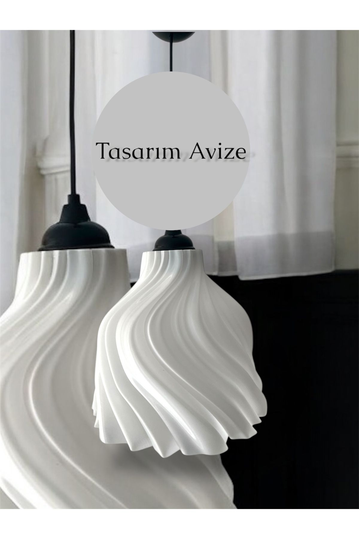 Bilgin Üretim Modern Dalgasal Tasarım Avize - PETG Filament