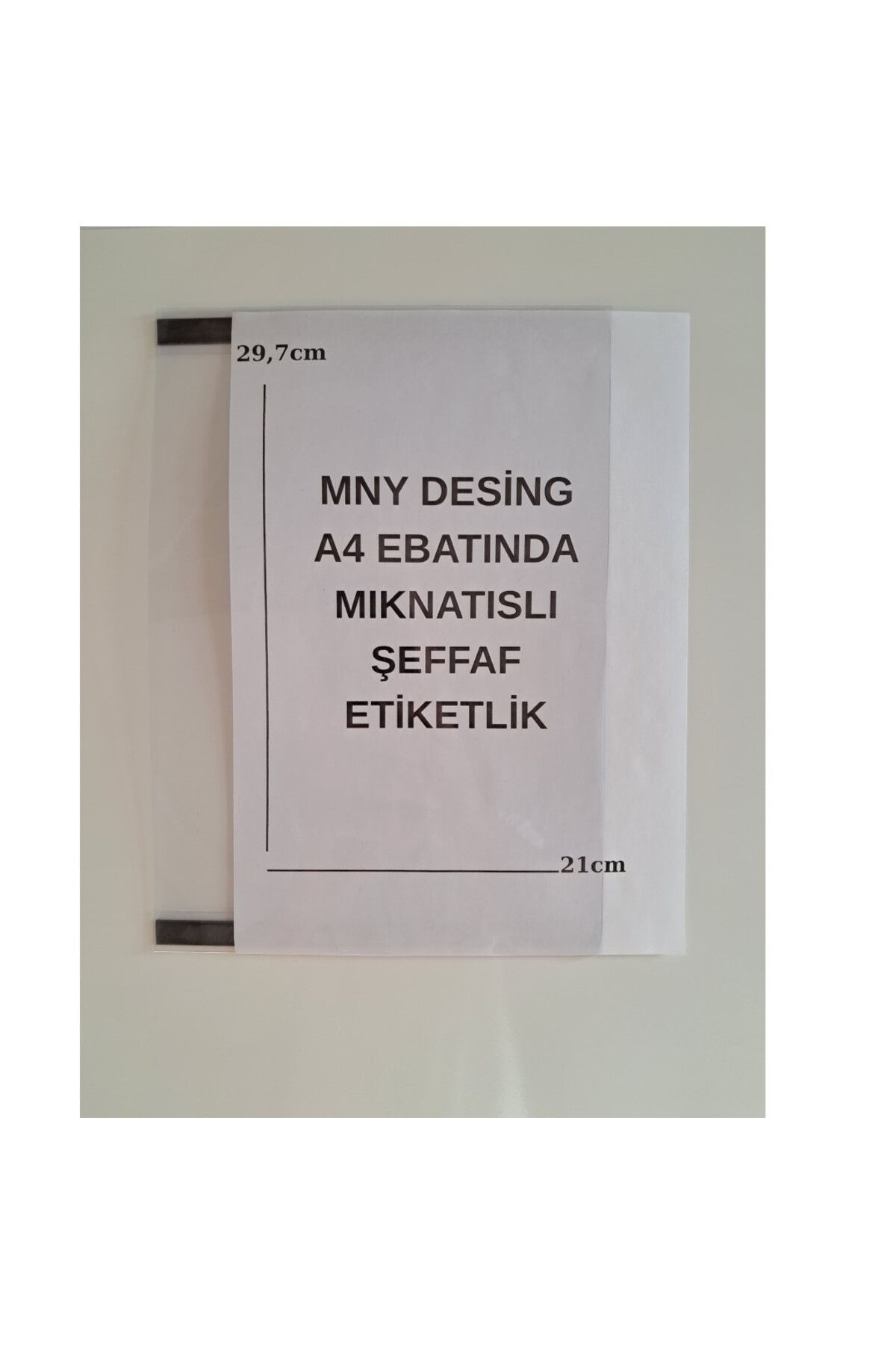 Mny Design C BÜKÜM A4 EBAT MIKNATISLI PVC FİYATLIK ETİKETLİK 10 ADET