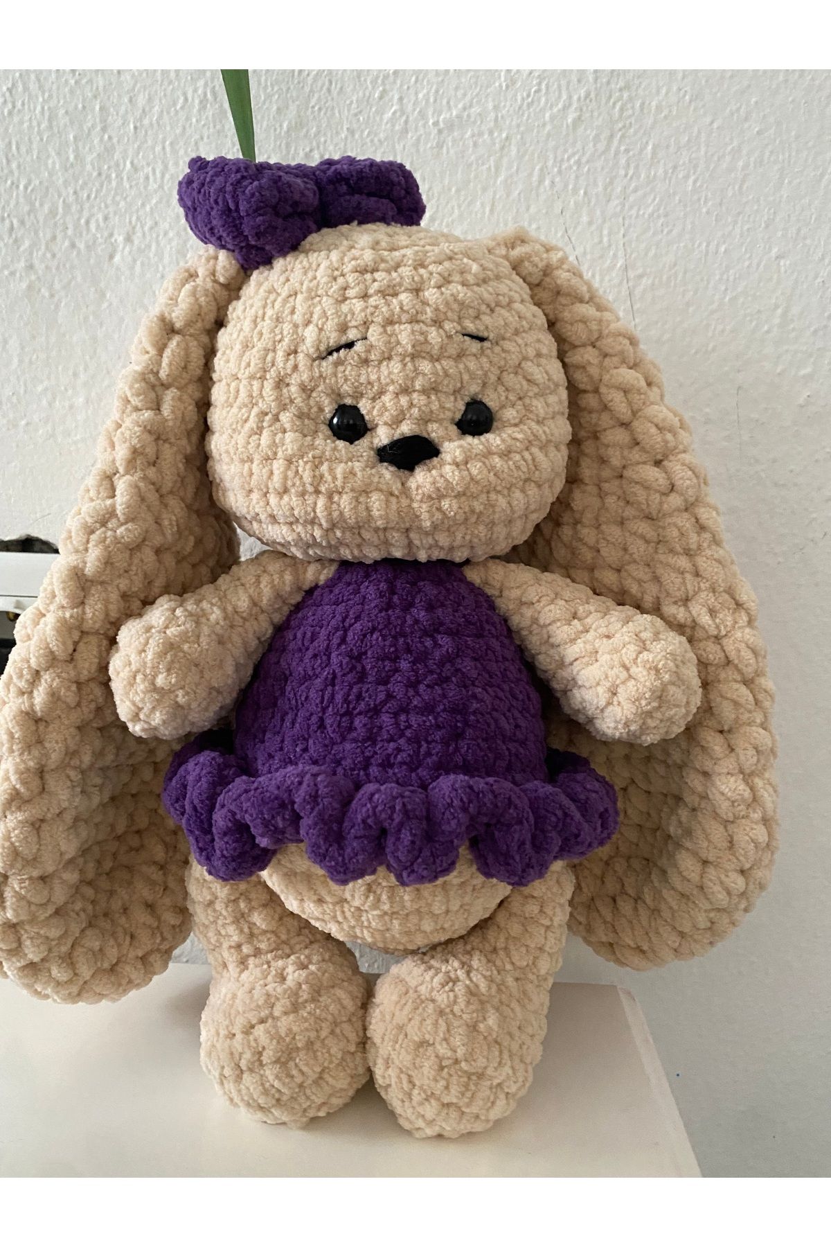 ÖRGÜCÜ DESİGN Amigurumi Tavşan kadife amigurumi oyuncak (renk kişiselleştirilebilir)