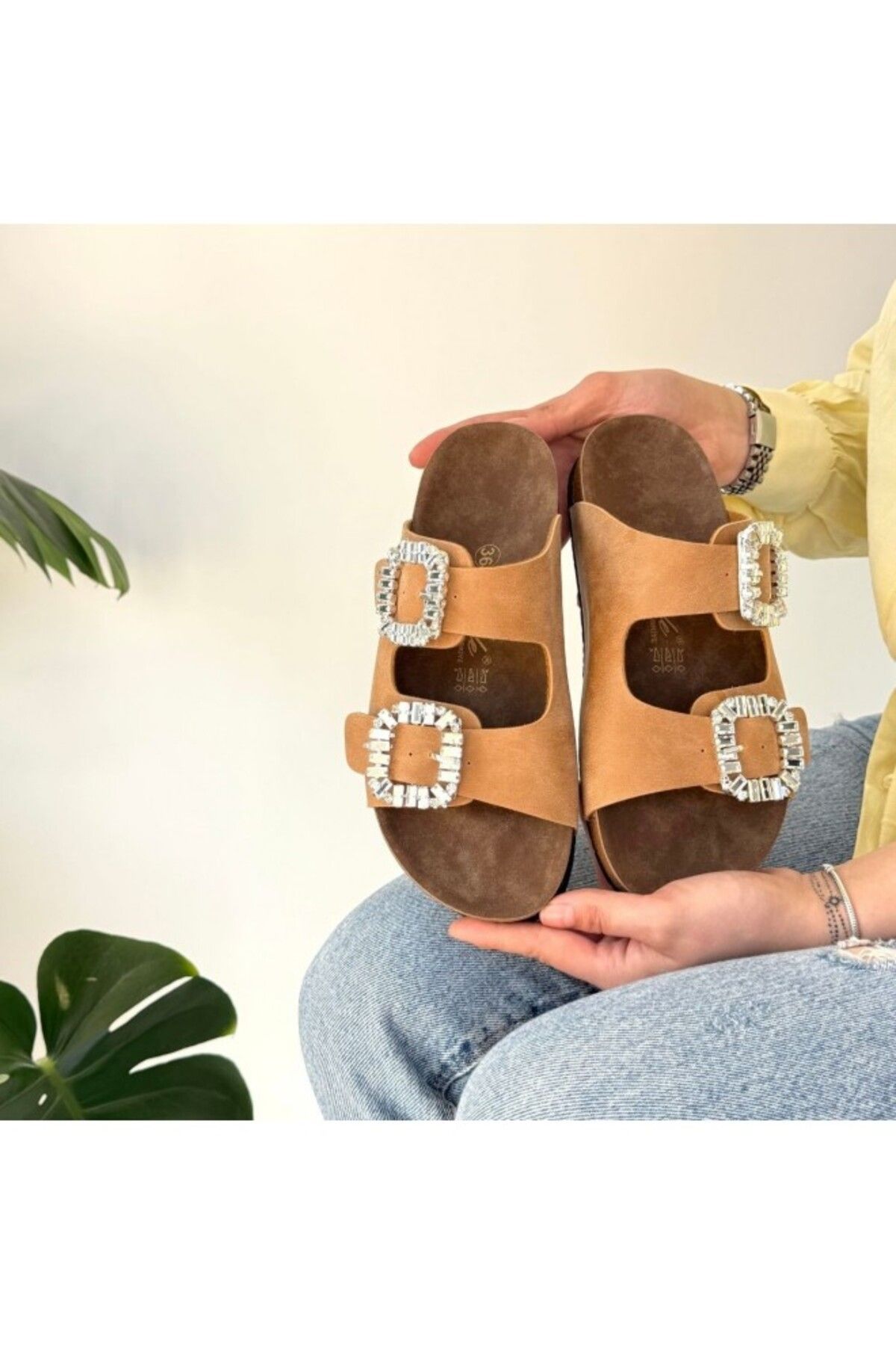 GETFAY Nool Camel Nubuk Terlik