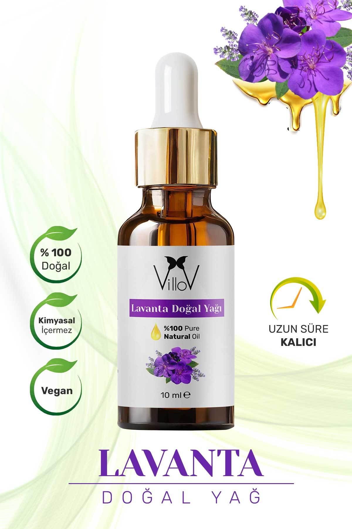 Villov Lavanta Uçucu Yağı Soğuk Sıkım %100 Saf ve Doğal Bitkisel Lavender Essential Oil 10ml