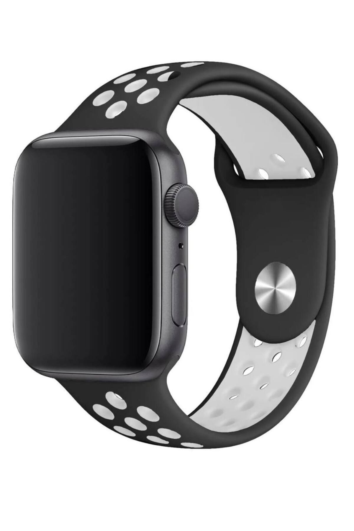 Bruntoo BR Apple Watch Series Ultra 10/9/8/7/6/5/4/SE/3/2/1 49mm-46mm-45mm-44mm-42mm M/L Beden Delikli kordon