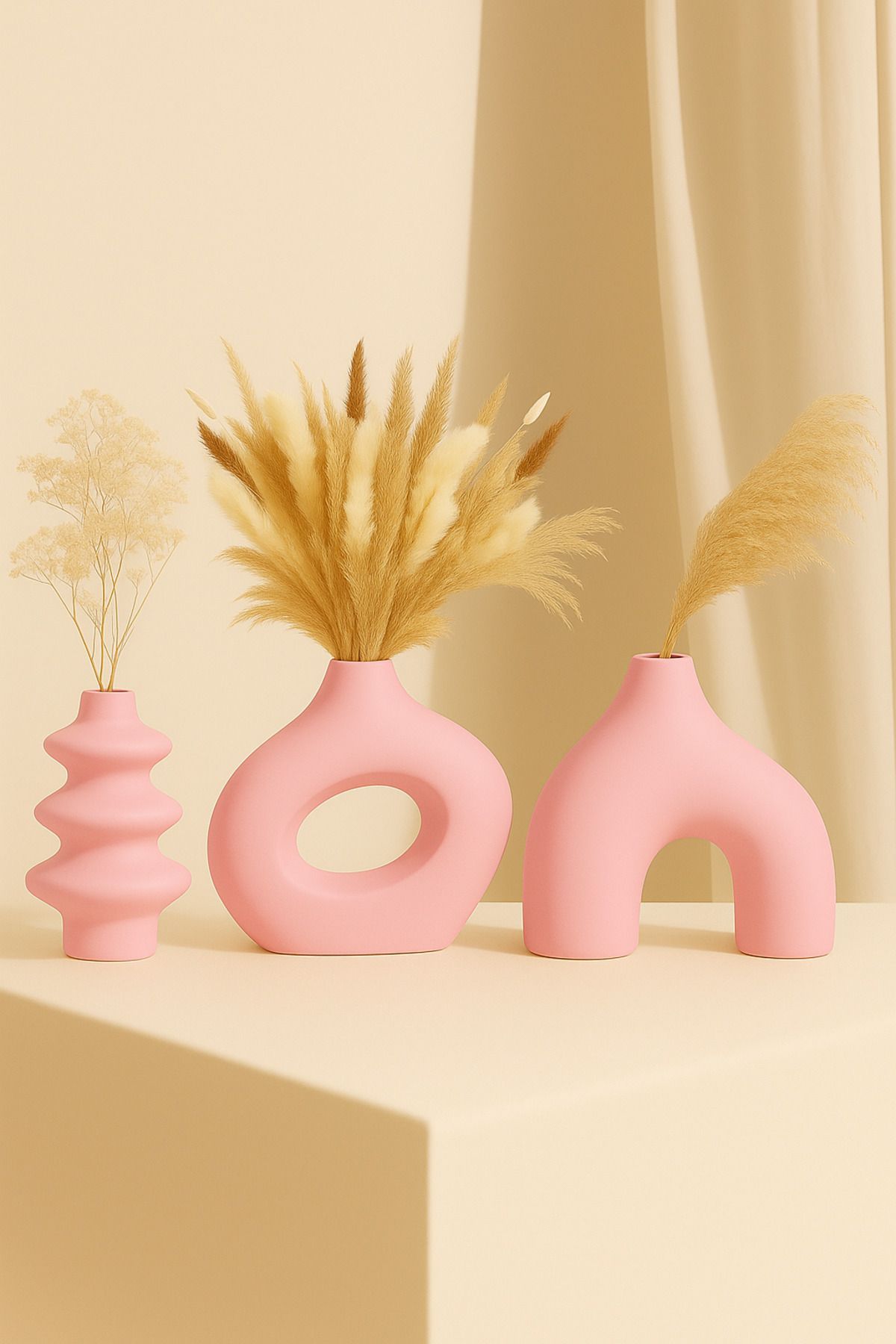 Minima Art Studio Yeni Sezon İskandinav Tarzı Bohem 11 cm Vazo Pinterest Pampas Vazosu Dekoratif Salon Aksesuarı