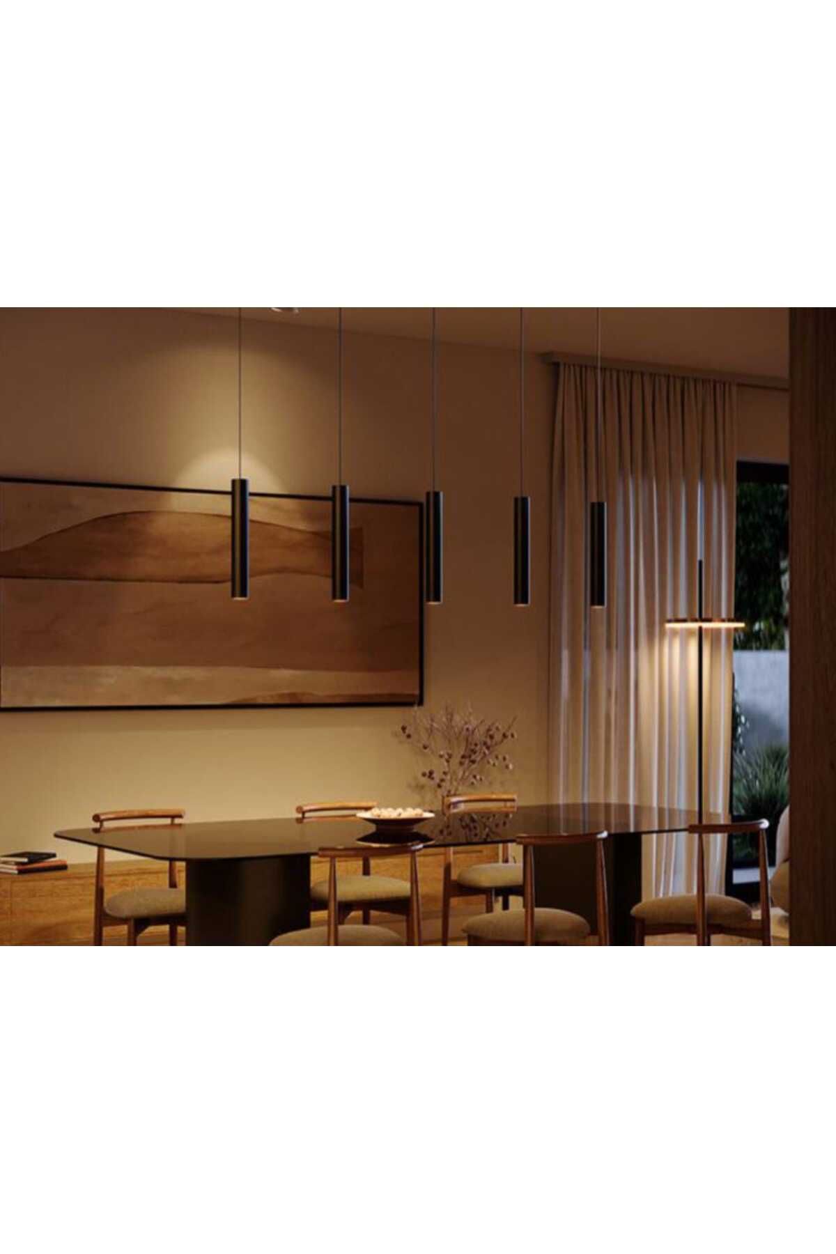 demet habek mylights Mylights sıralı masaüstü beşli 5 li sartkıt 120cm metal gövde tasarruflu led ampul ile spot sarkıt