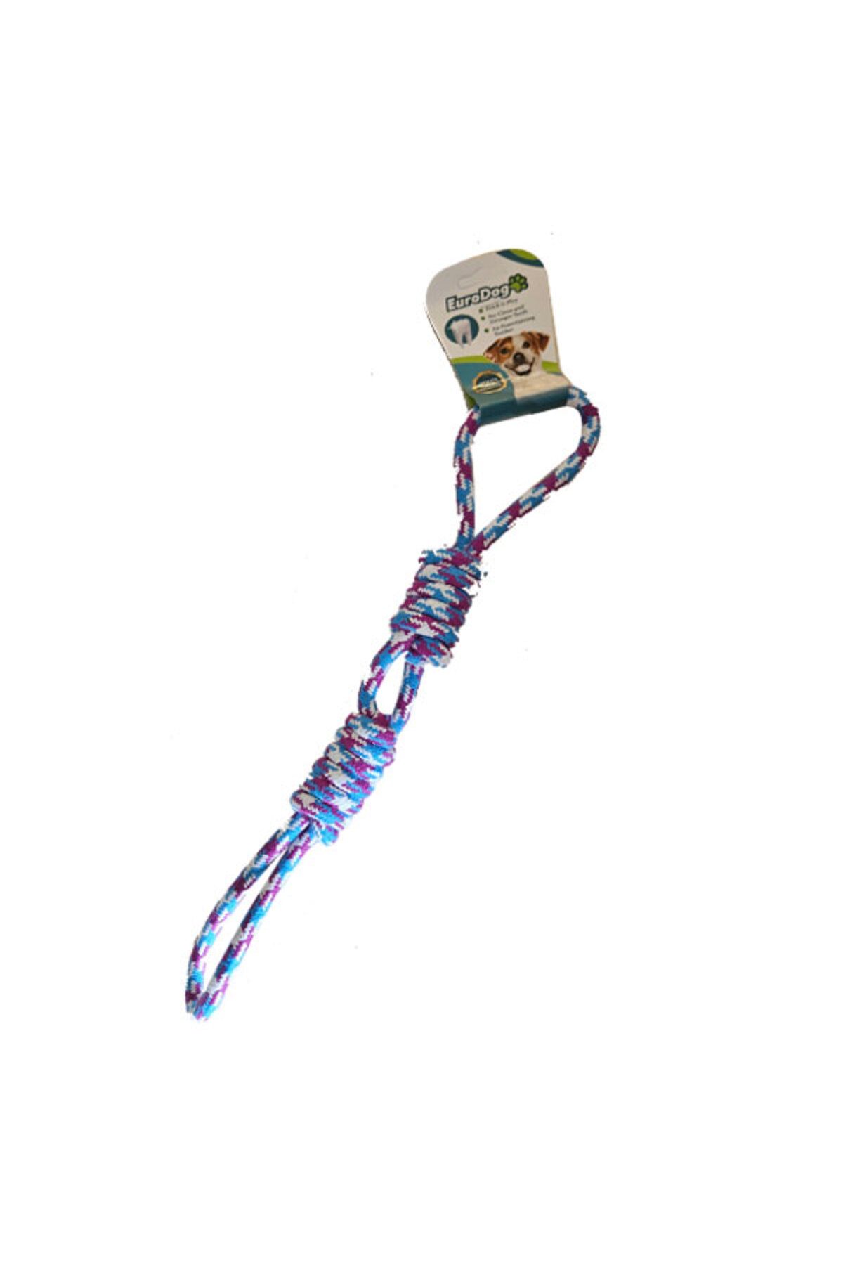 Eurodog Diş İpi İki Burgu Üç Hal.Mor Mavi Bey.30cm FLKRY
