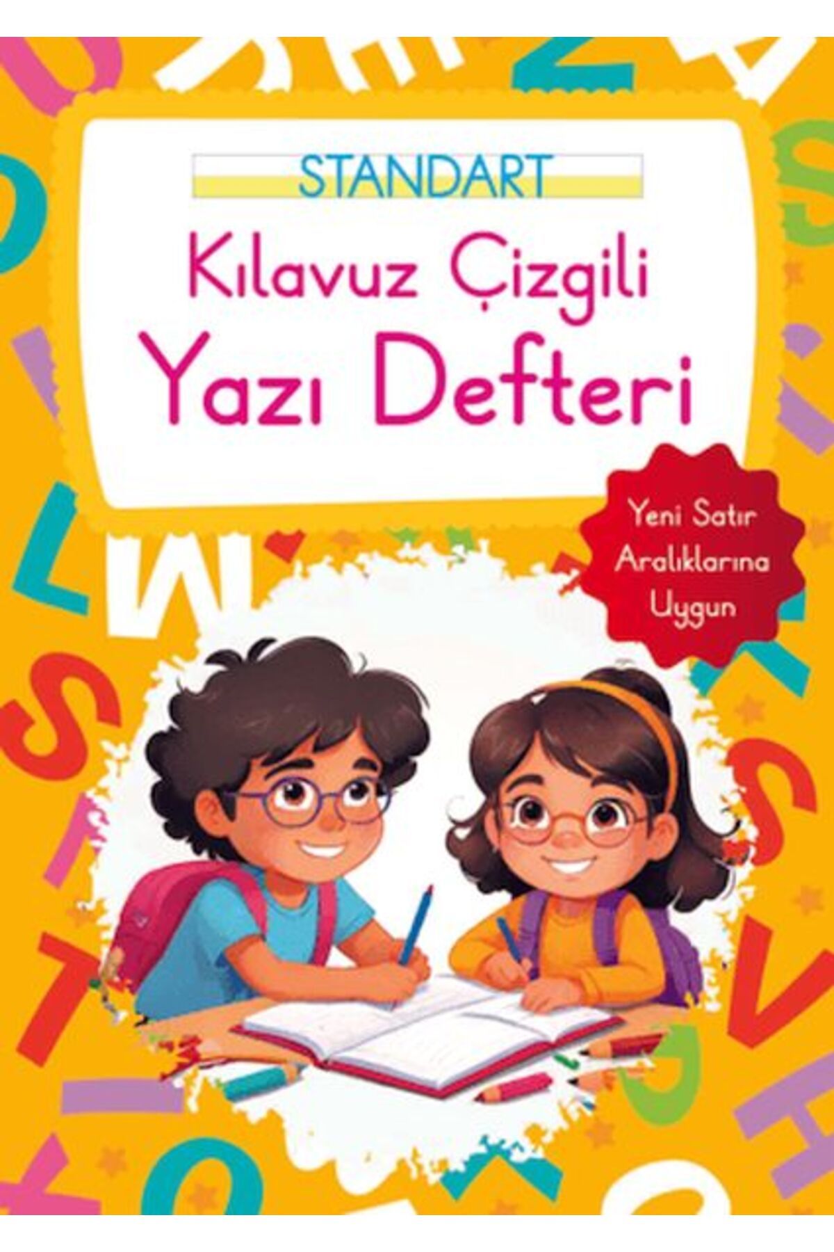 Parıltı Yayınları Kılavuz Çizgili Yazı Defteri Büyük Boy - Turuncu