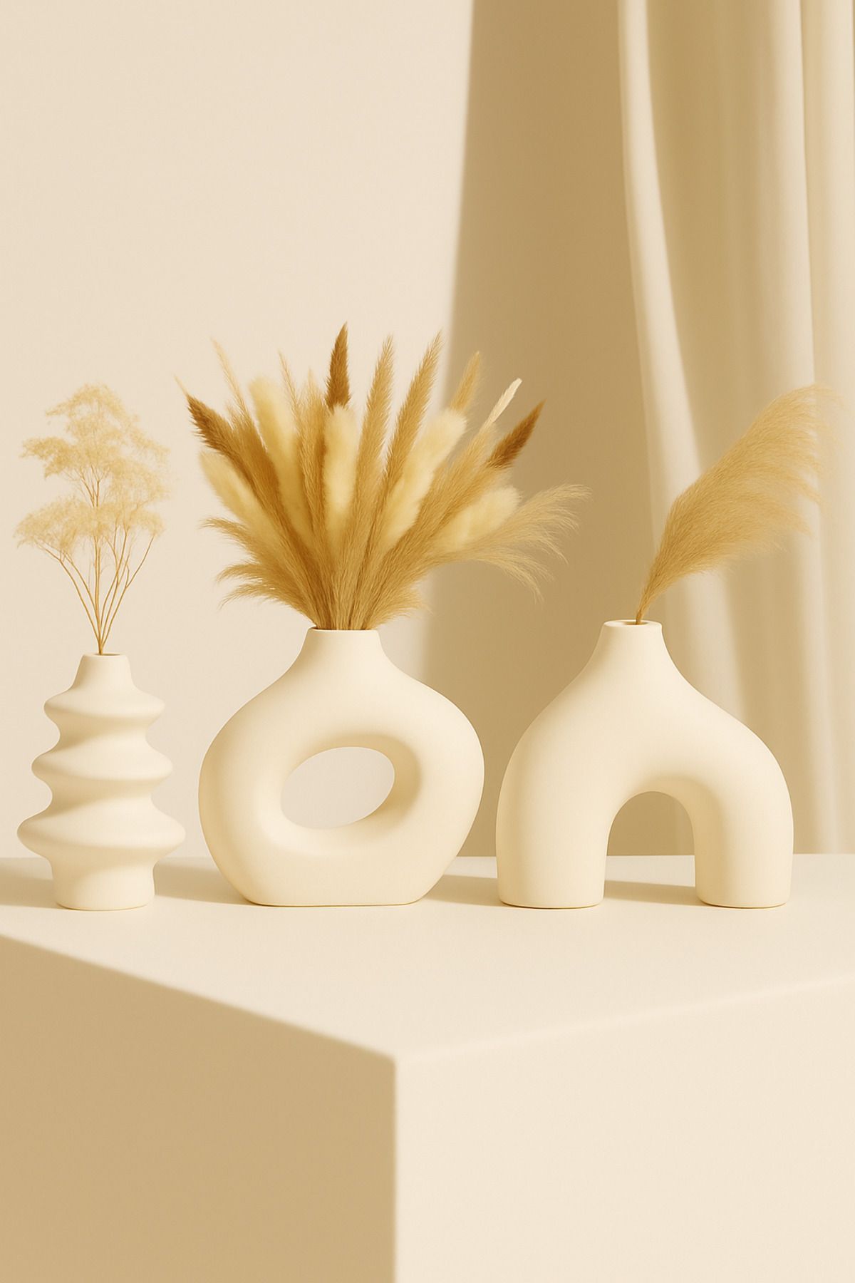 Minima Art Studio Yeni Sezon İskandinav Tarzı Bohem 11 cm Vazo Pinterest Pampas Vazosu Dekoratif Salon Aksesuarı