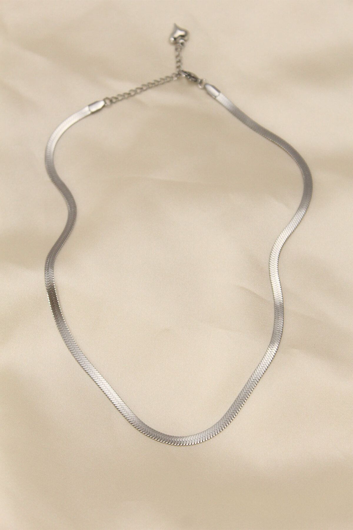 Avantaj Kapıda ® 316L Çelik Silver Renk 45 cm İtalyan Zincir Model Kadın Kolye