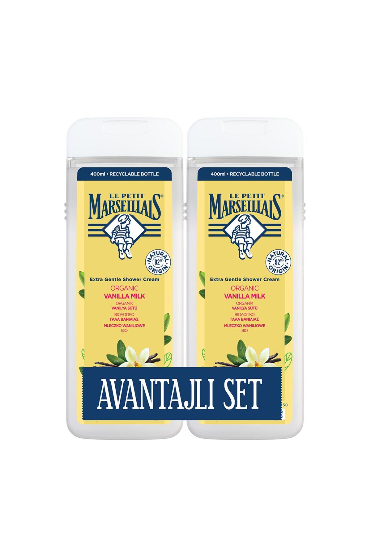 Le Petit Marseillais Vanilya Sütü Duş Jeli 2X400 Ml