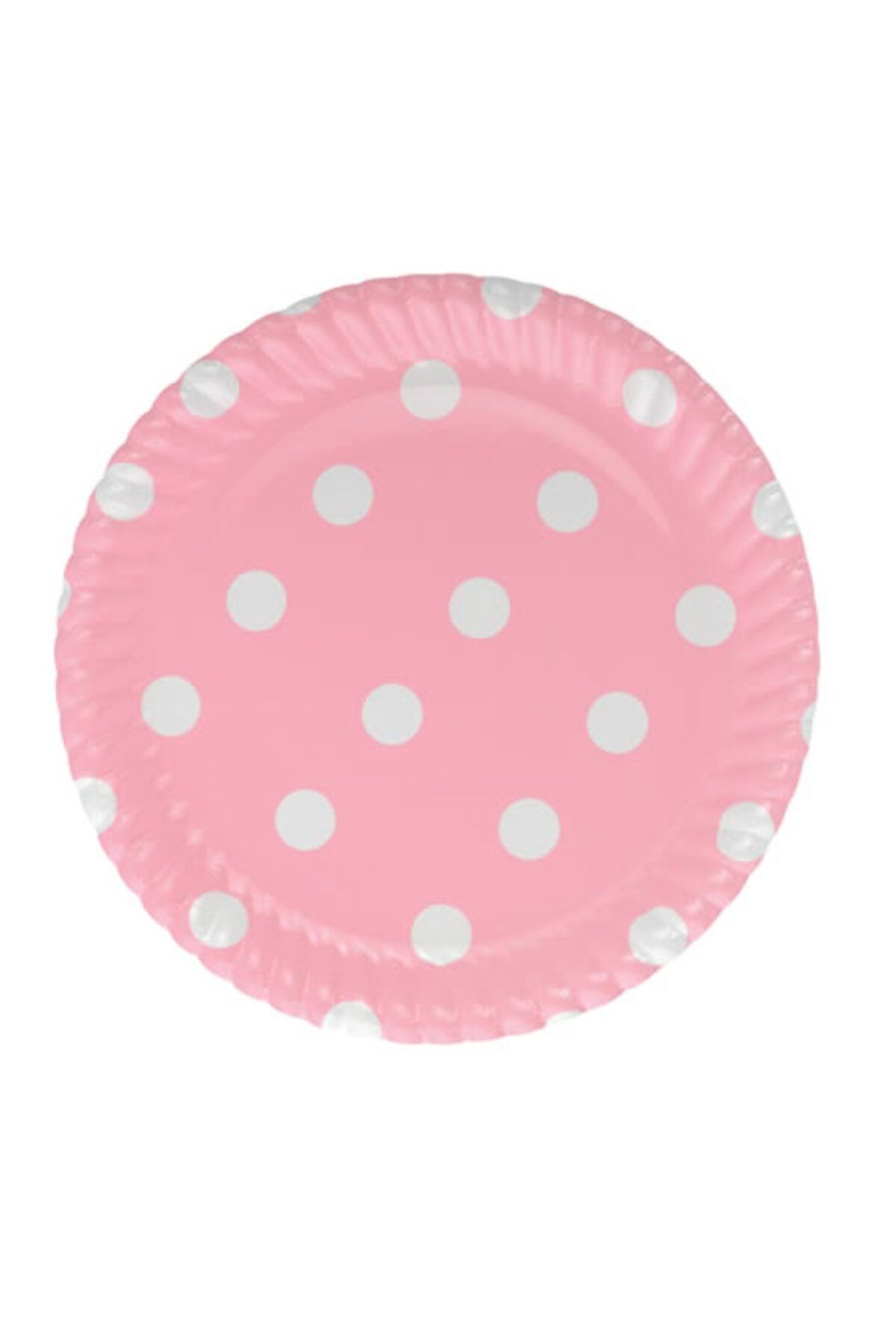 Roll-Up Karton Tabak 8'li Pembe Puantiyeli 23 Cm