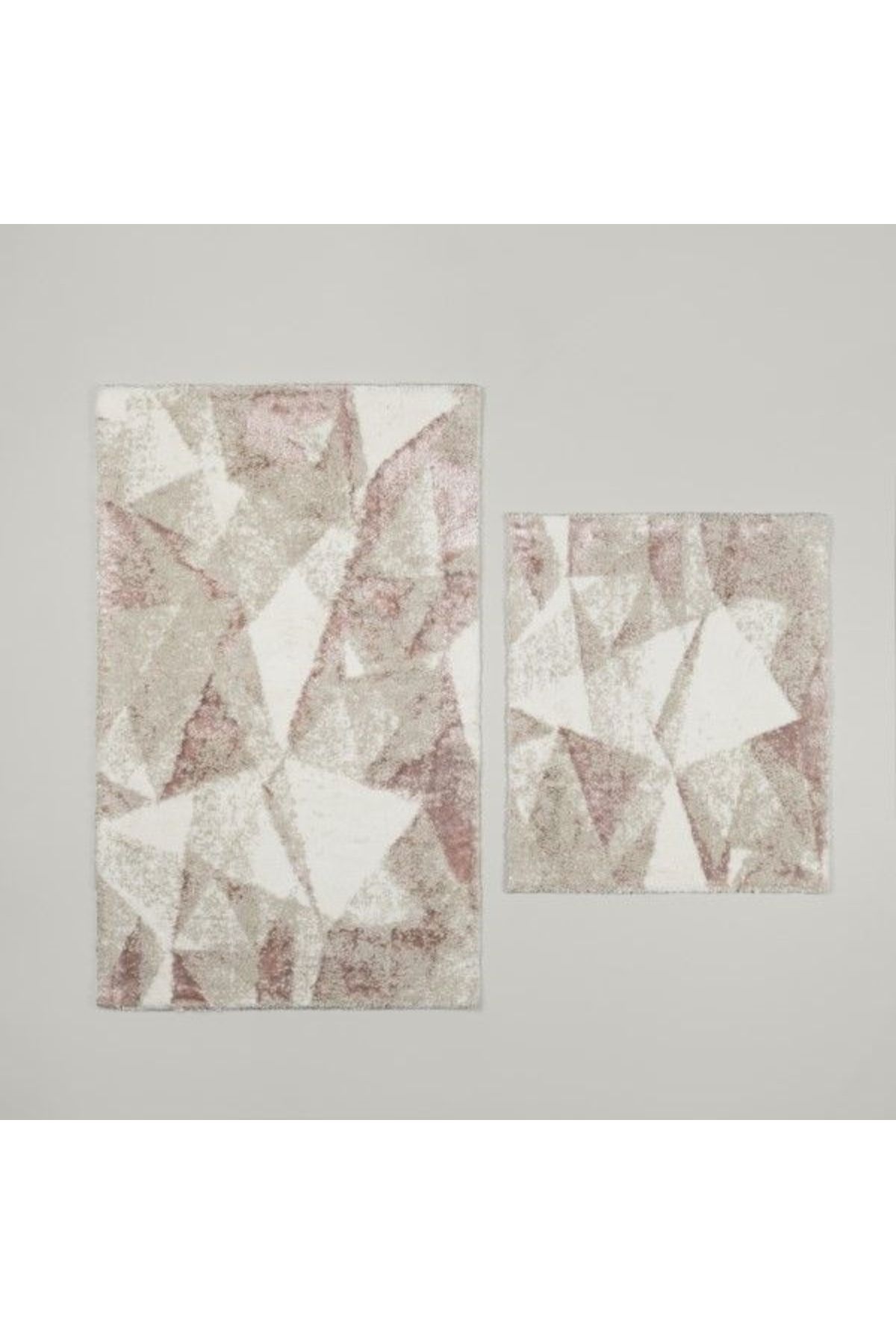 Linens Triza 2'li 60x100 / 50x60 cm Banyo Paspas Seti Rose