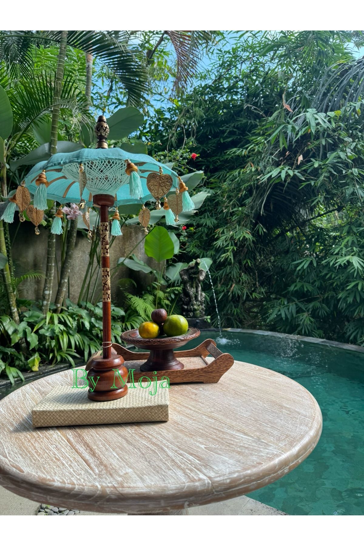 Home Dekoratif Bali Şemsiyesi Dekorasyon Bohem Obje Organizasyon Masa Süsü Bambu 70 cm