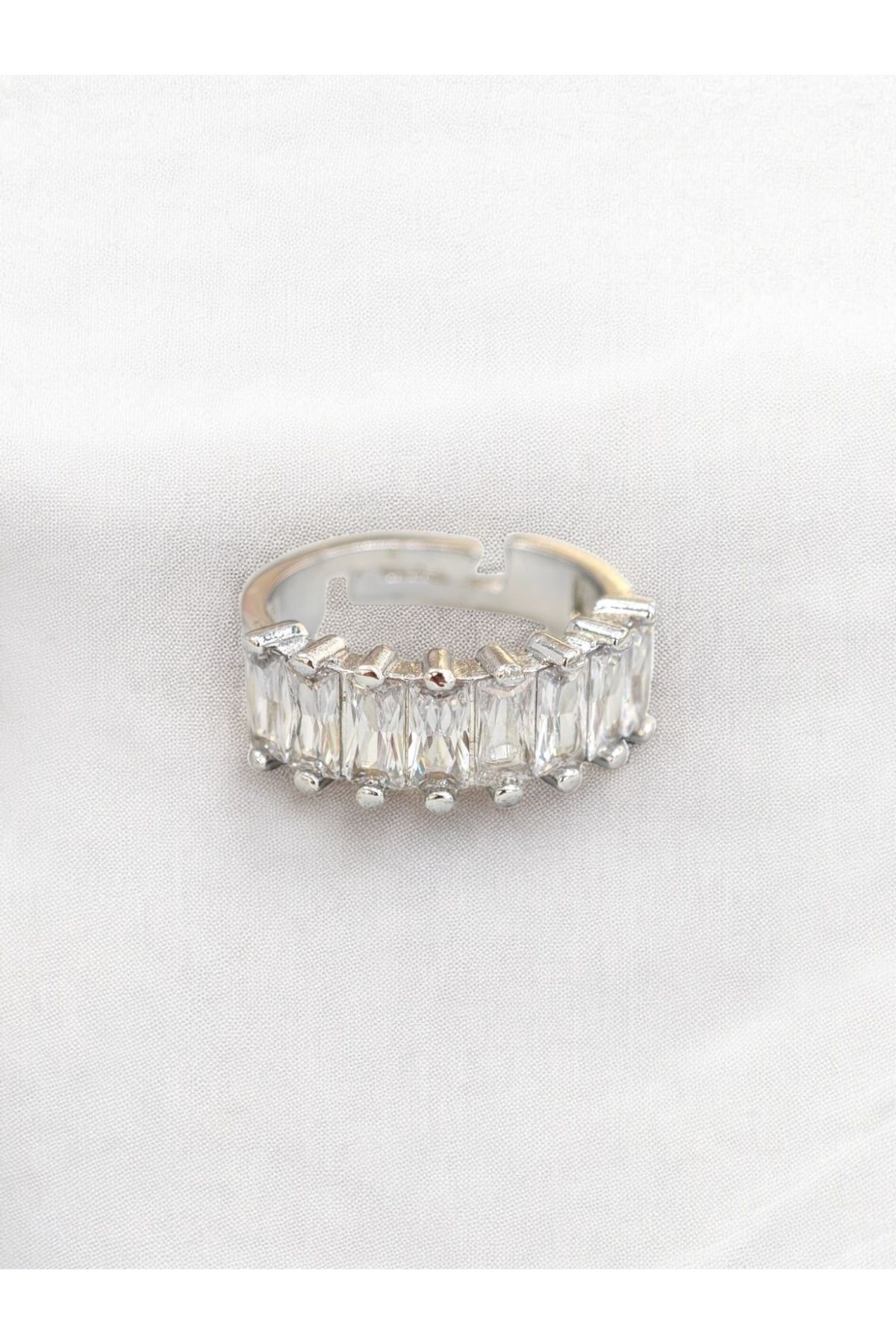 Bluw Jewelry Zirkon Taşlı Ayarlanabilir Yüzük MZ1