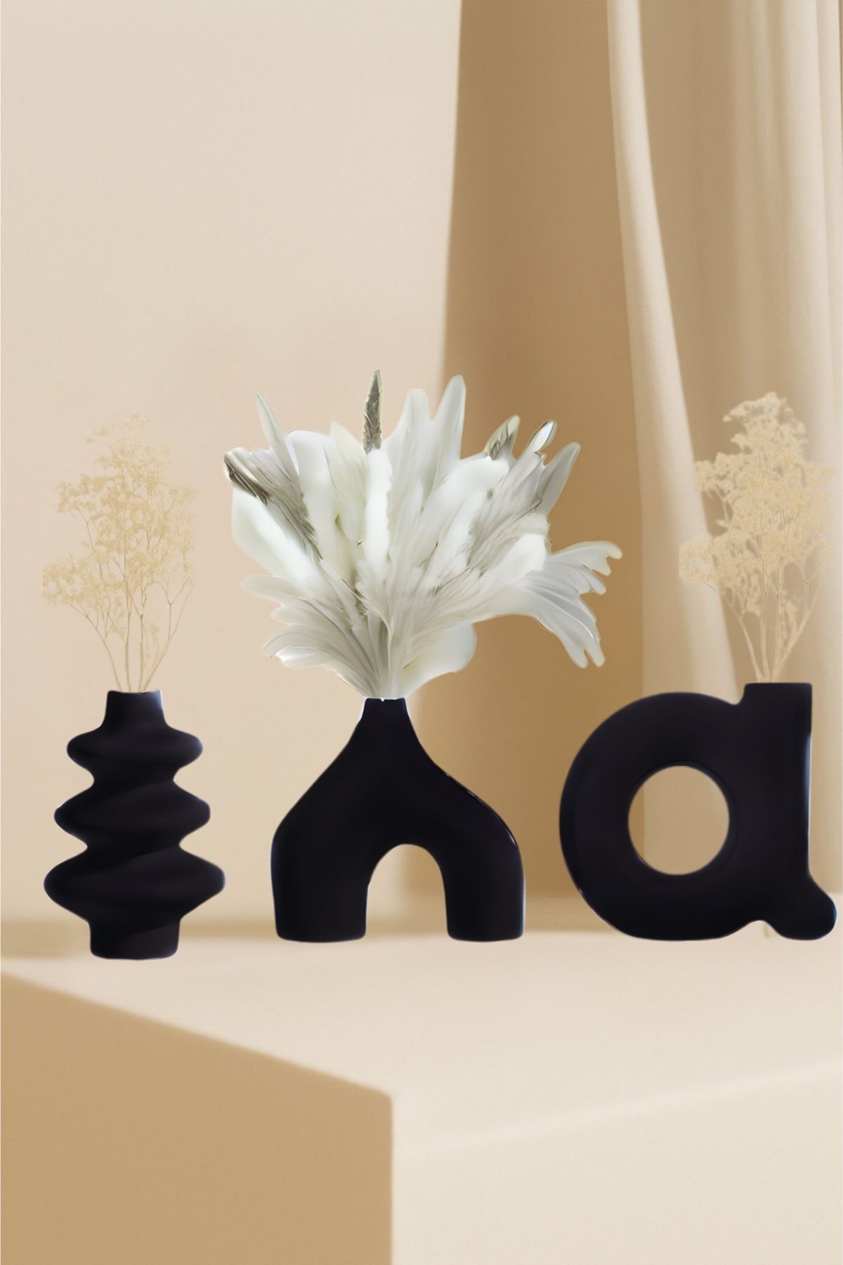 Minima Art Studio Yeni Sezon Minimal İskandinav Tarzı Bohem 11 cm Vazo Pinterest Pampas Vazosu