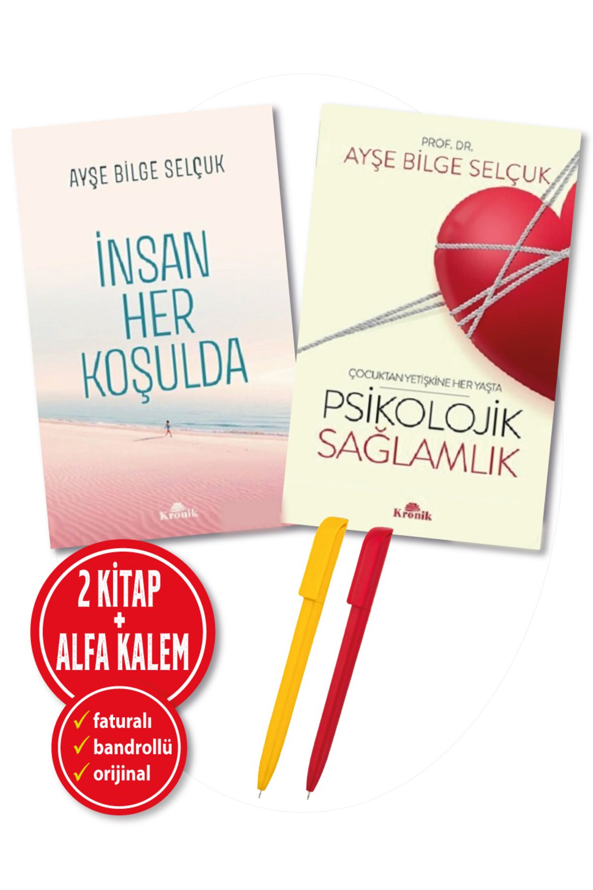 Kronik Kitap Alfa Kalem+ Ayşe Bilge Selçuk 2 Kitap(İnsan Her Koşulda+Psikolojik Sağlamlık) Psikoloji YENİ Kronik