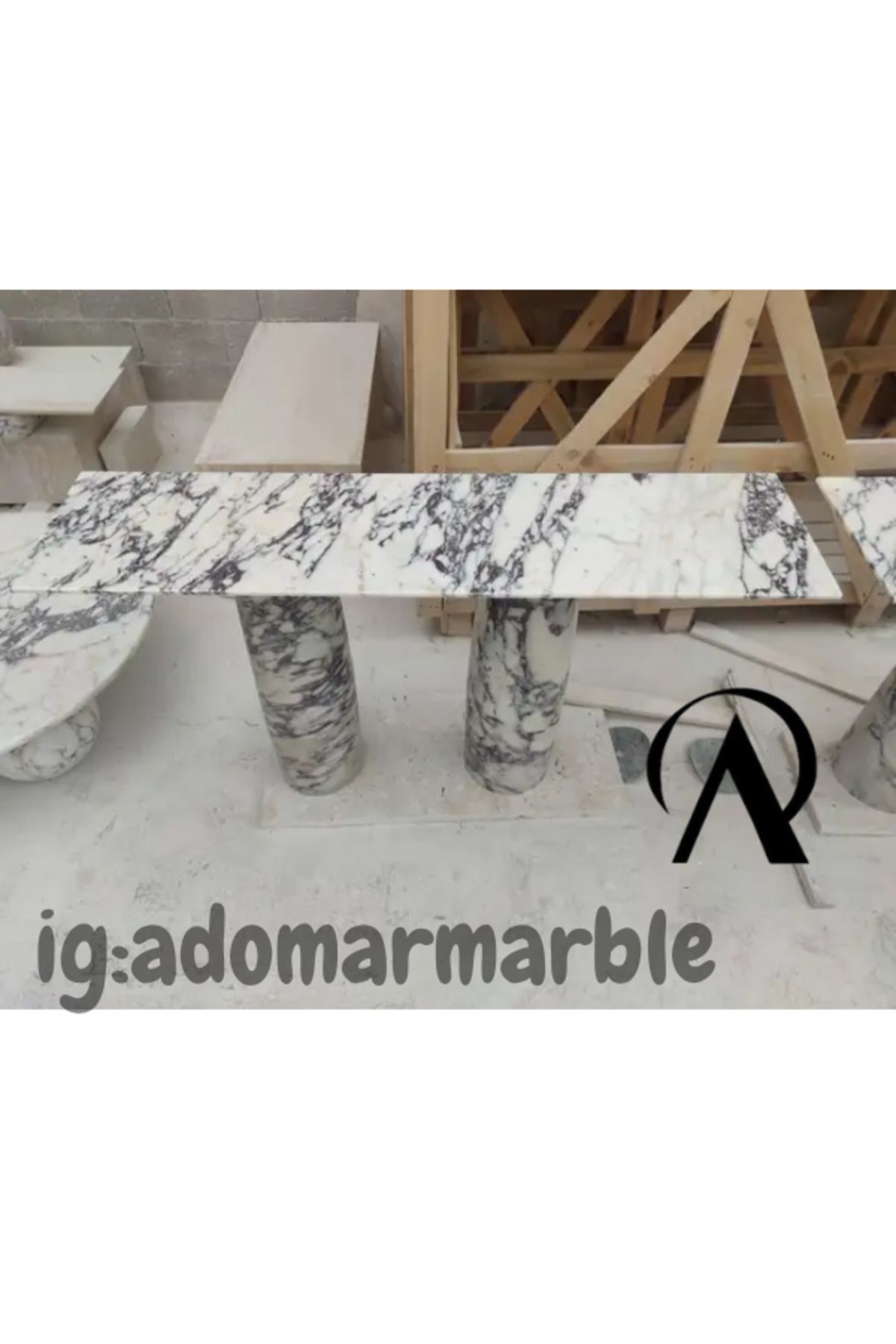 adomarmarblehandmadeandluxury ADOMAR Traverten Dresuar, Mermer Dresuar,Özel Ölçü, , %100 Doğal Taş, Konsol Masası, Antre Dresuar