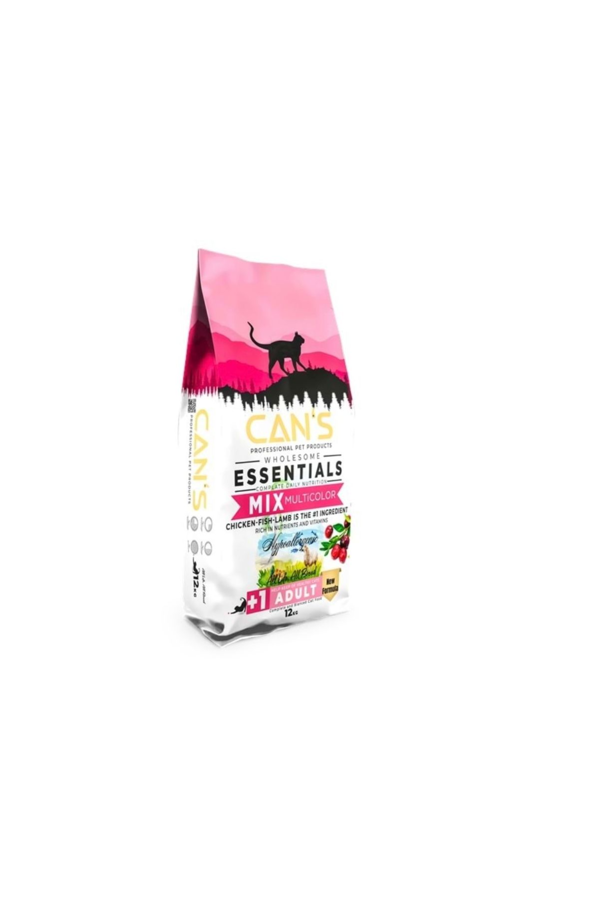 Cans Cat Adult Yetişkin Kedi Maması Gourme Mix 12 kg Tavuk-Balık-Kuzulu