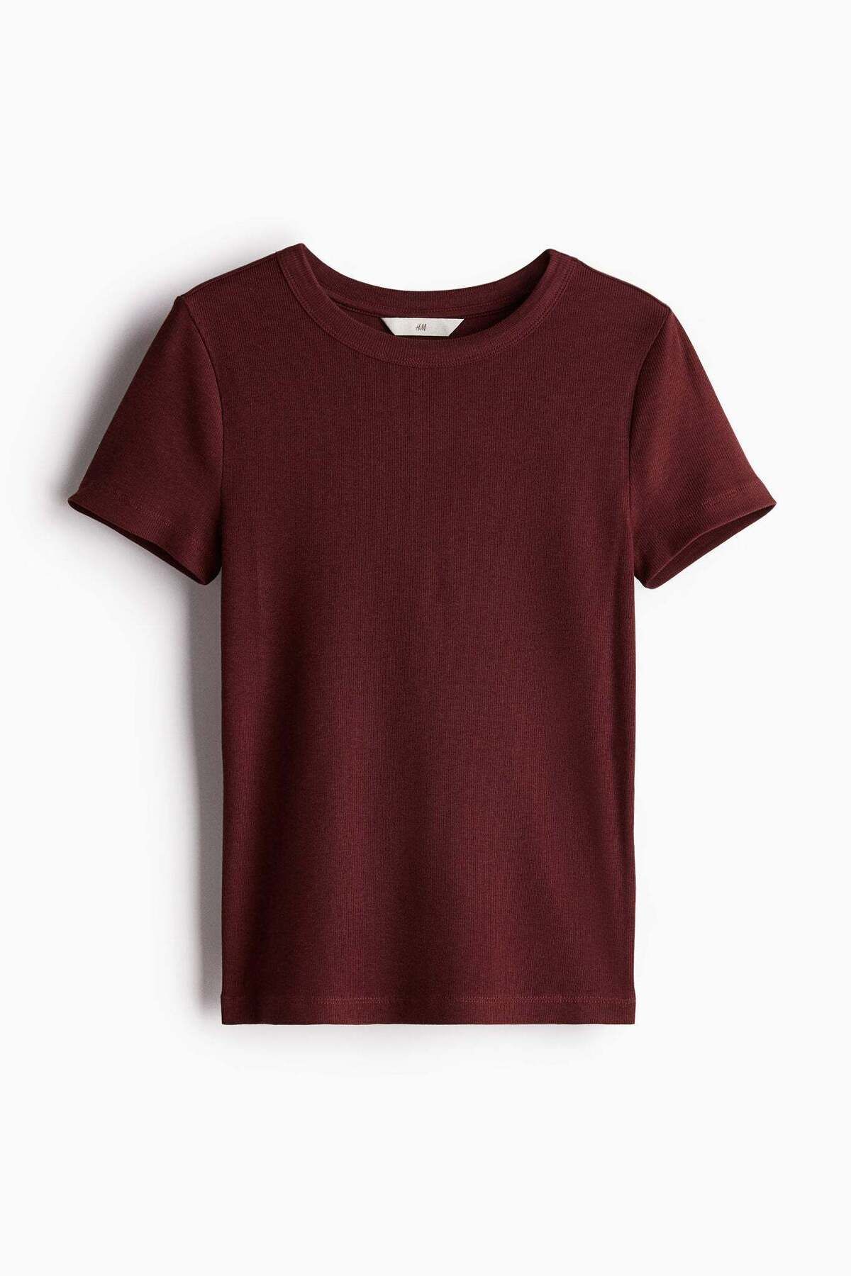 H&M-Ribbed modal-blend T-shirt 2