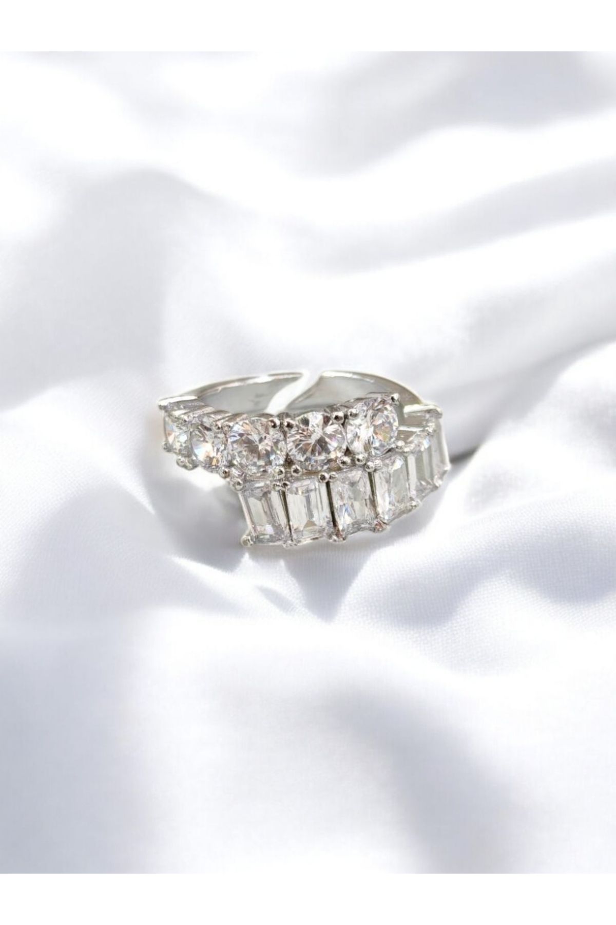 Bluw Jewelry Zirkon Taşlı Ayarlanabilir Yüzük MKX1