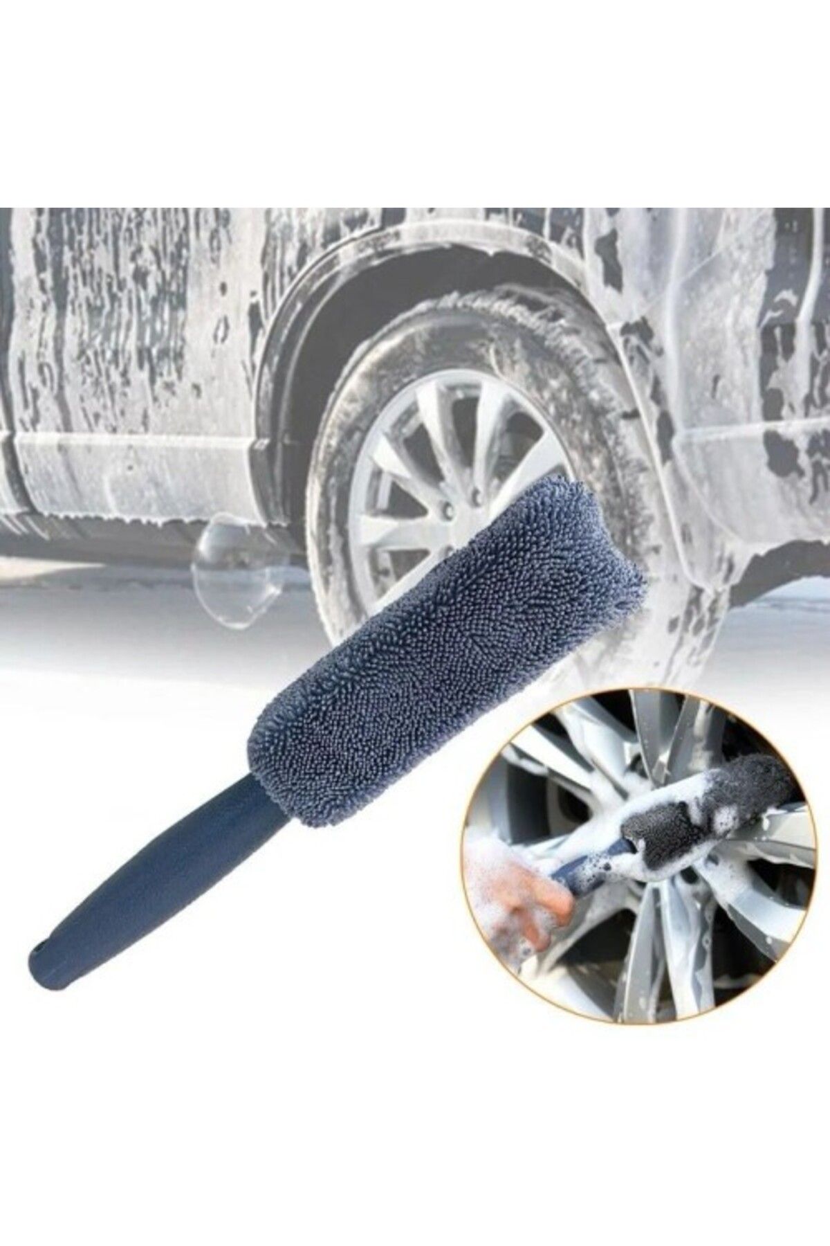 ForWhat Büro Ev Ofis Arabası Bakımı için Araç Dışı Mikrofiber Oto Jant Temizleme Fırçası
