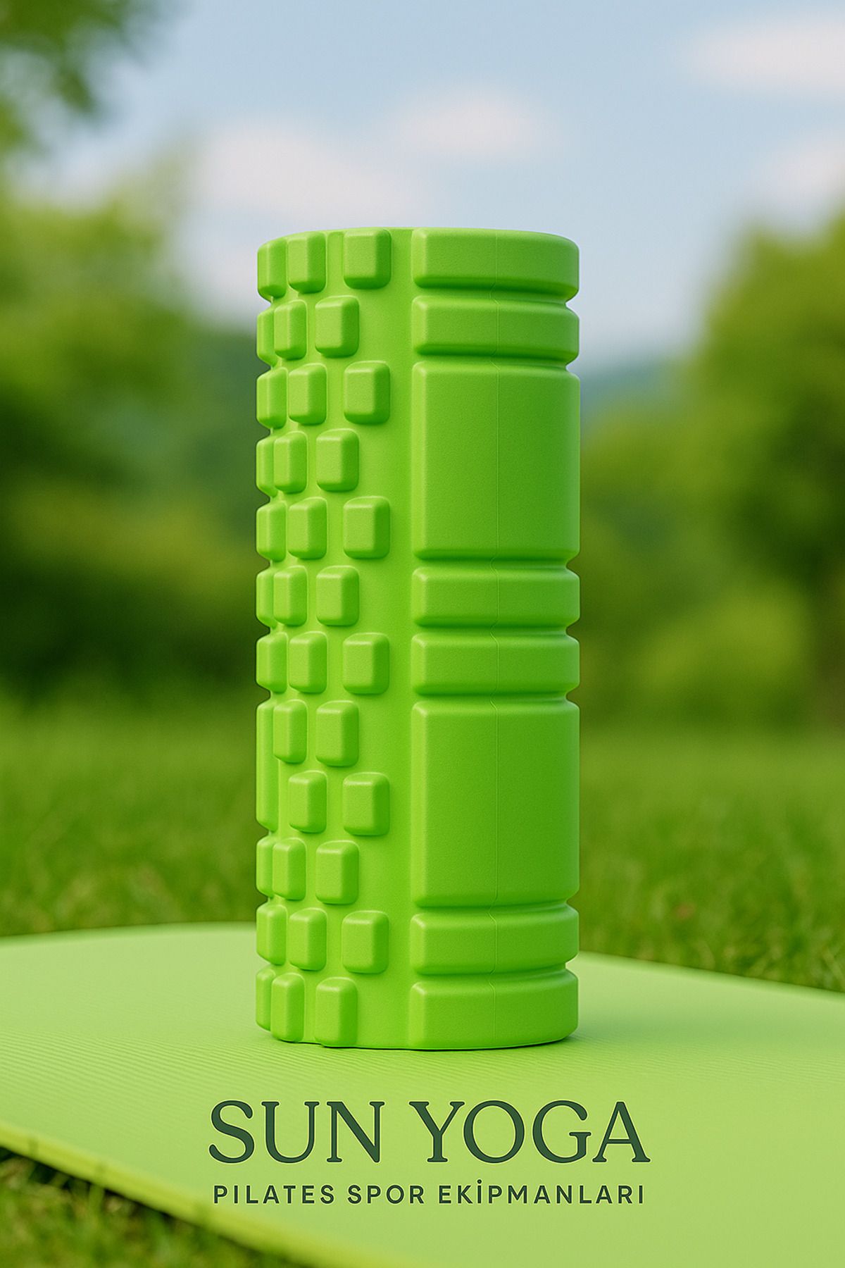 SUN YOGA PİLATES SPOR EKİPMANLARI Yüksek Yoğunlukta Orta Sert Foam Roller Fıtness Pilates Yoga Masaj Rulosu Masaj Köpüğü