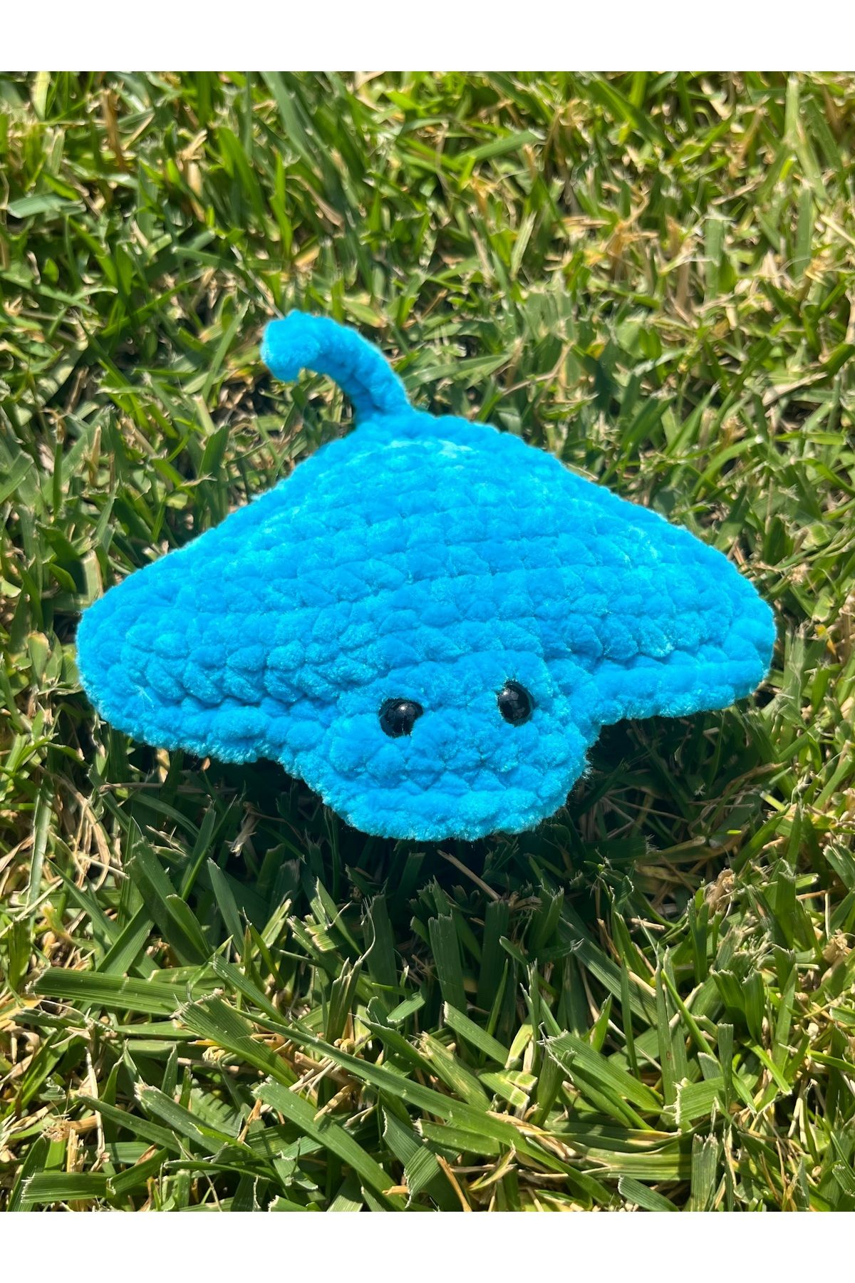 peluş Mavi Vatoz peluş örgü oyuncak (organik oyuncak)