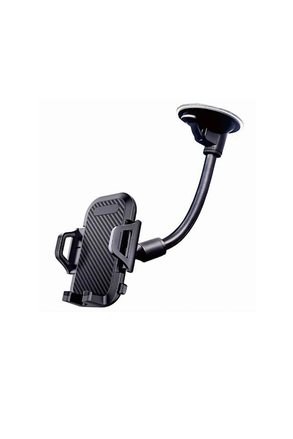 Canpay Oto Araba Araç İçi Telefon Tutucu Cam & Torpido Uyumlu 360° Dönen Güçlü Vantuzlu Sprial Tutucu