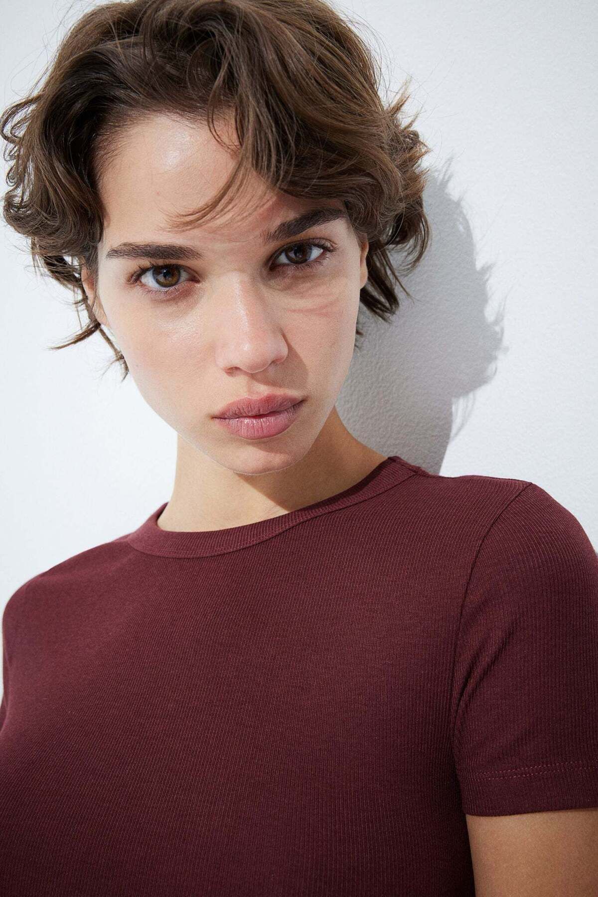H&M-Ribbed modal-blend T-shirt 1