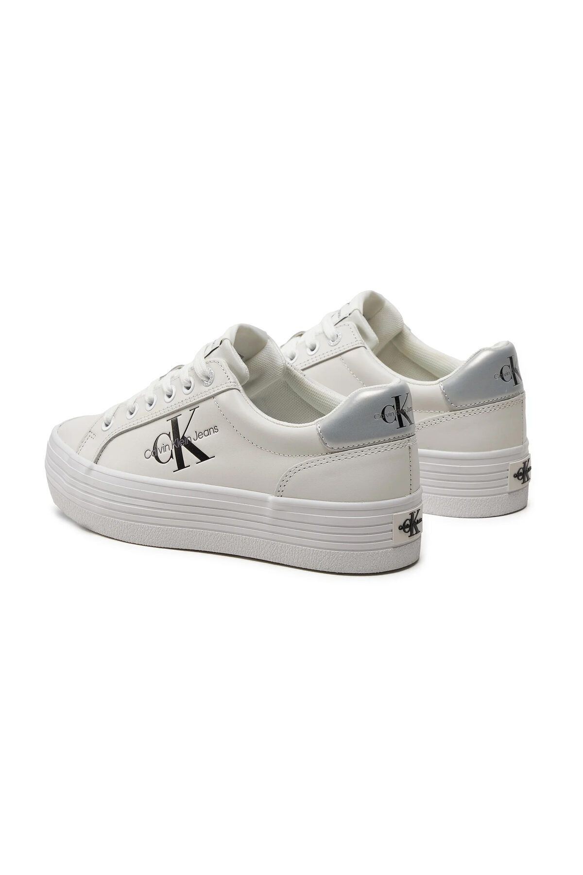 Calvin Klein platform sötétkék tornacipő - lapos formájú lace up tornacipő