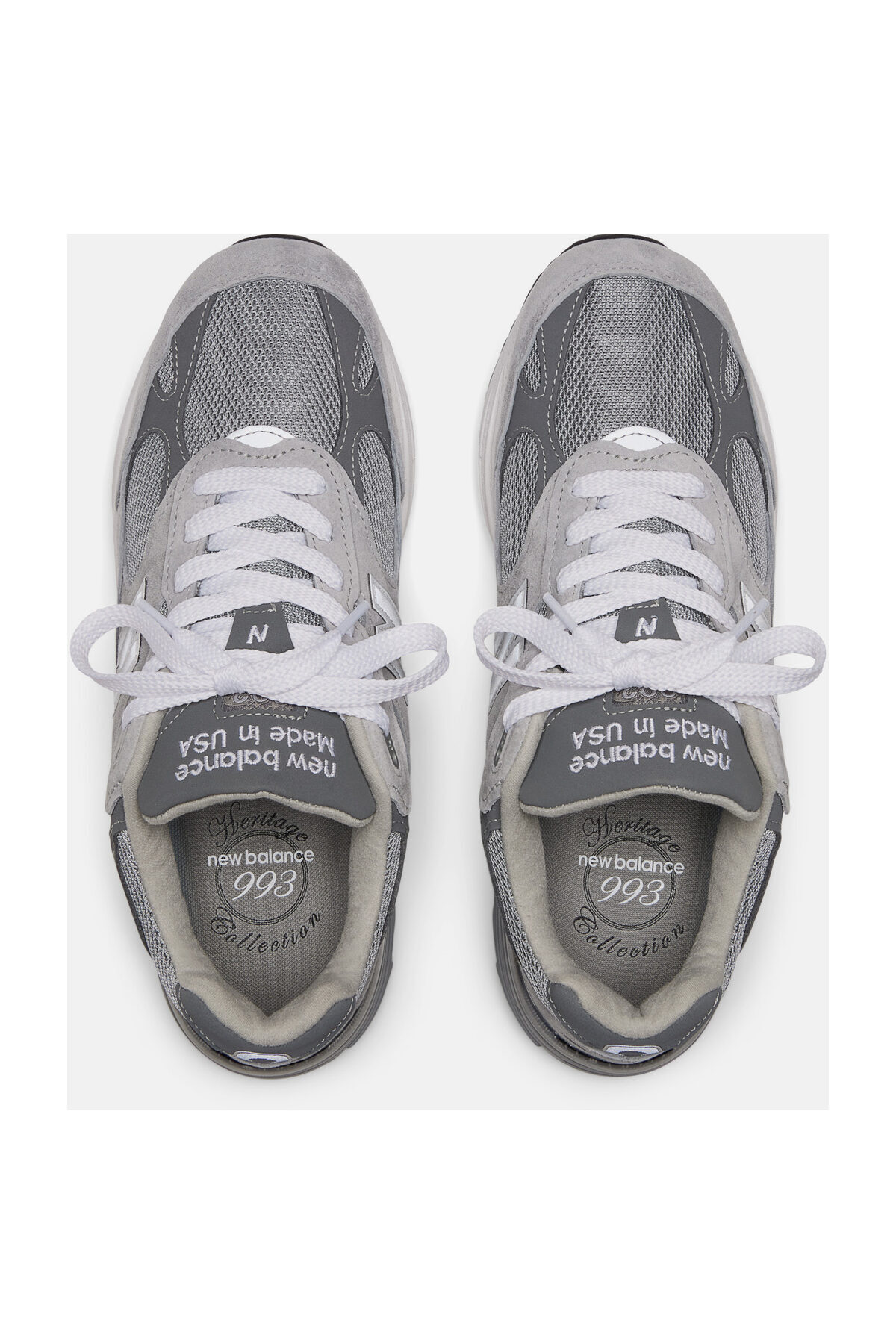 کفش اسنیکر نیو بالانس مردانه چرم خاکستری بیسیک راسته      کژوال/روزمره | New Balance NBMR993GL US - تصویر 4