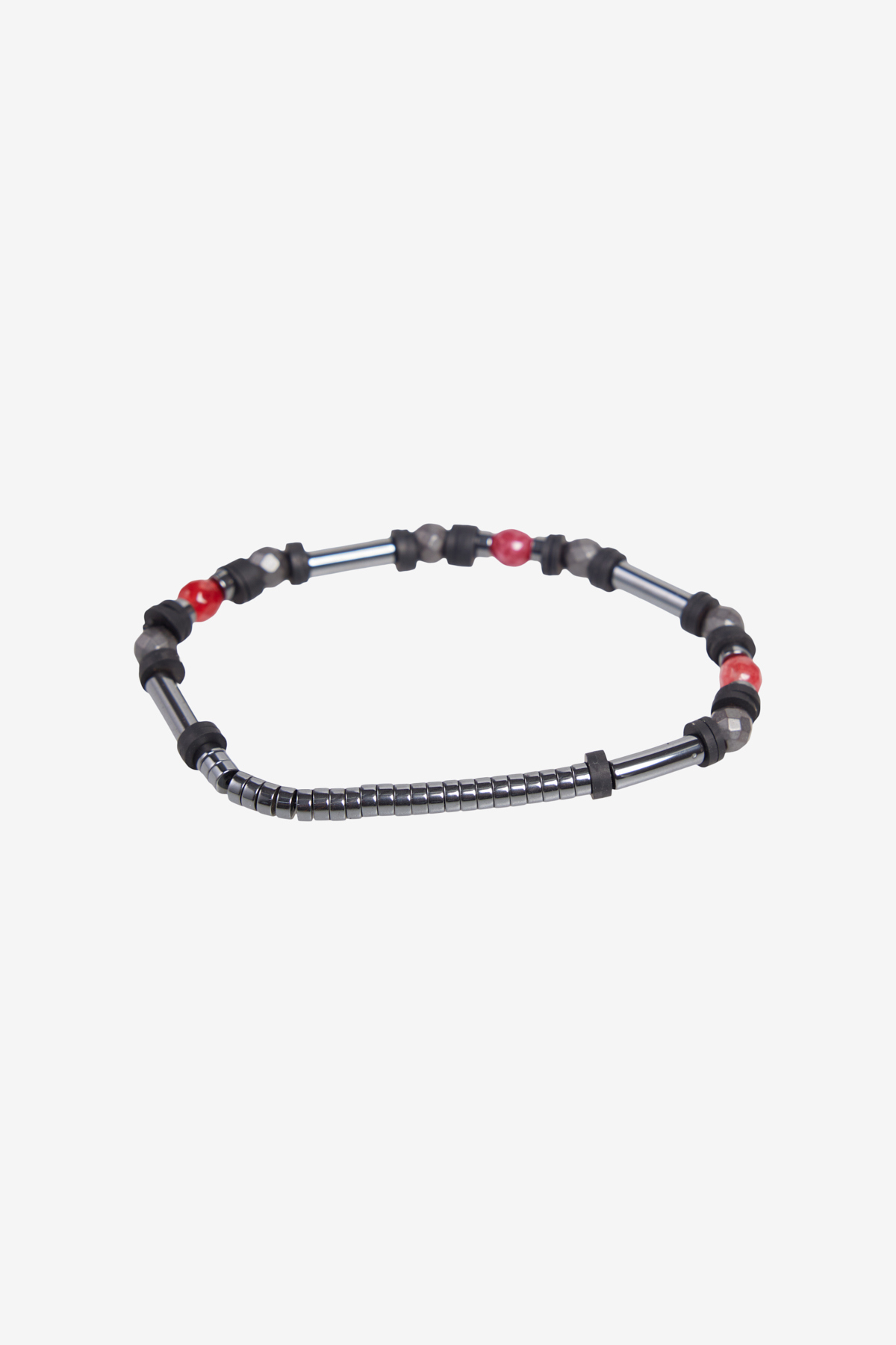 آلتین ییدلیز کلاسیکس دستبند مهره‌ای مردانه از جنس سنگ طبیعی آنتراسیت