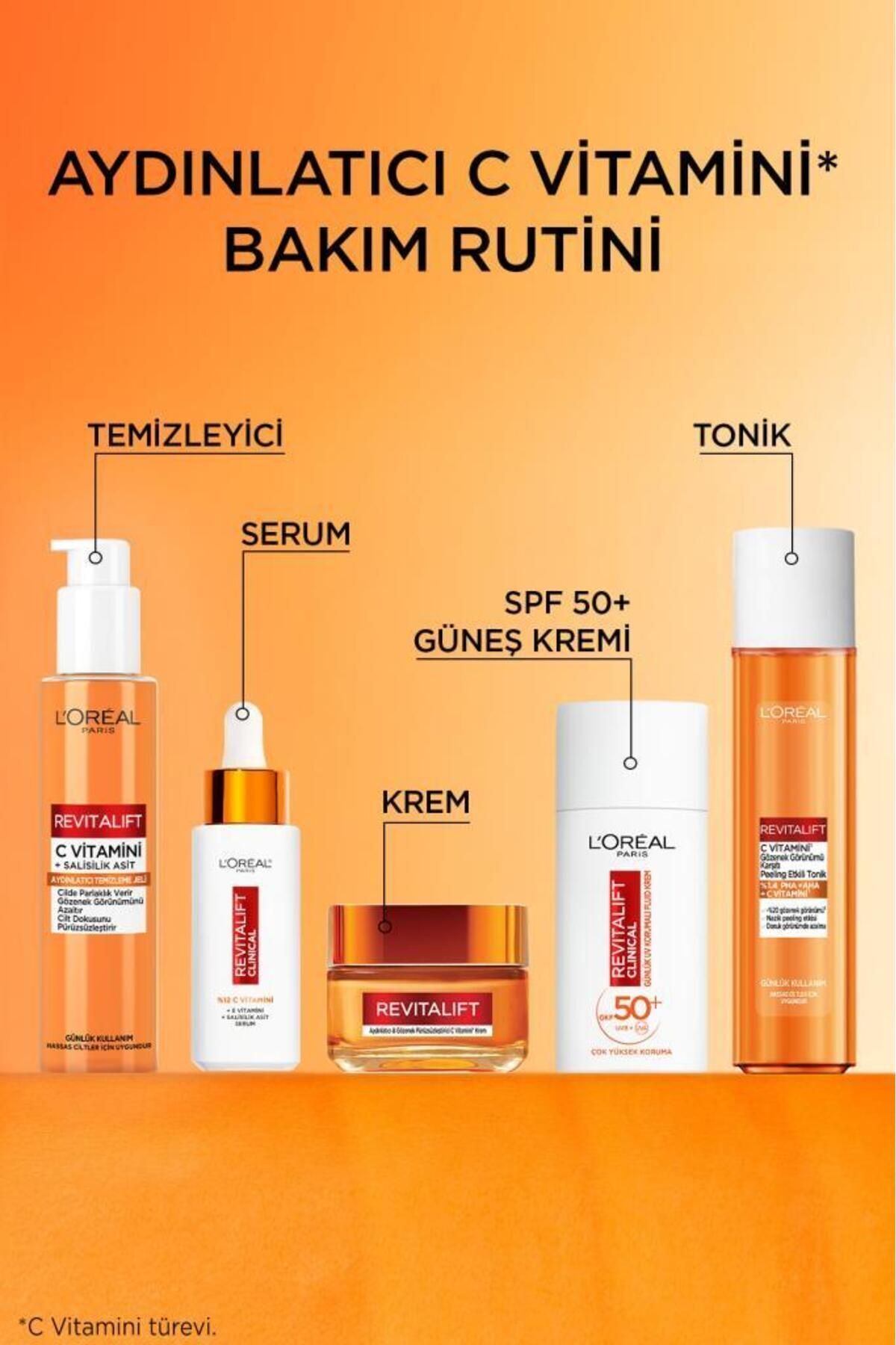 Revitalift C Vitamini Gözenek Görünümü Karşıtı Peeling Etkili Tonik & Aydınlatıcı Köpük Temizleyici — PKTPEELTONIKKPKTEMIZ — تصویر 8 از 8