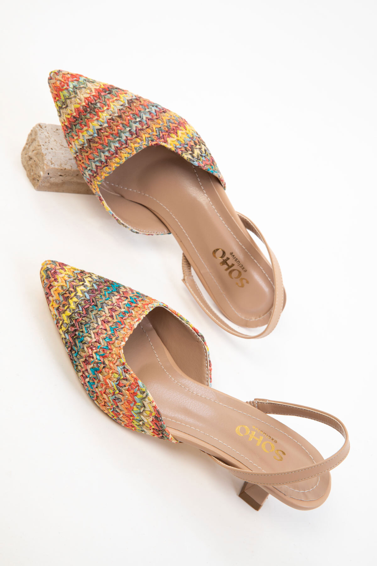 SOHO  Kırmızı-Multi Kadın Klasik Topuklu Ayakkabı 20650 - Görsel 4