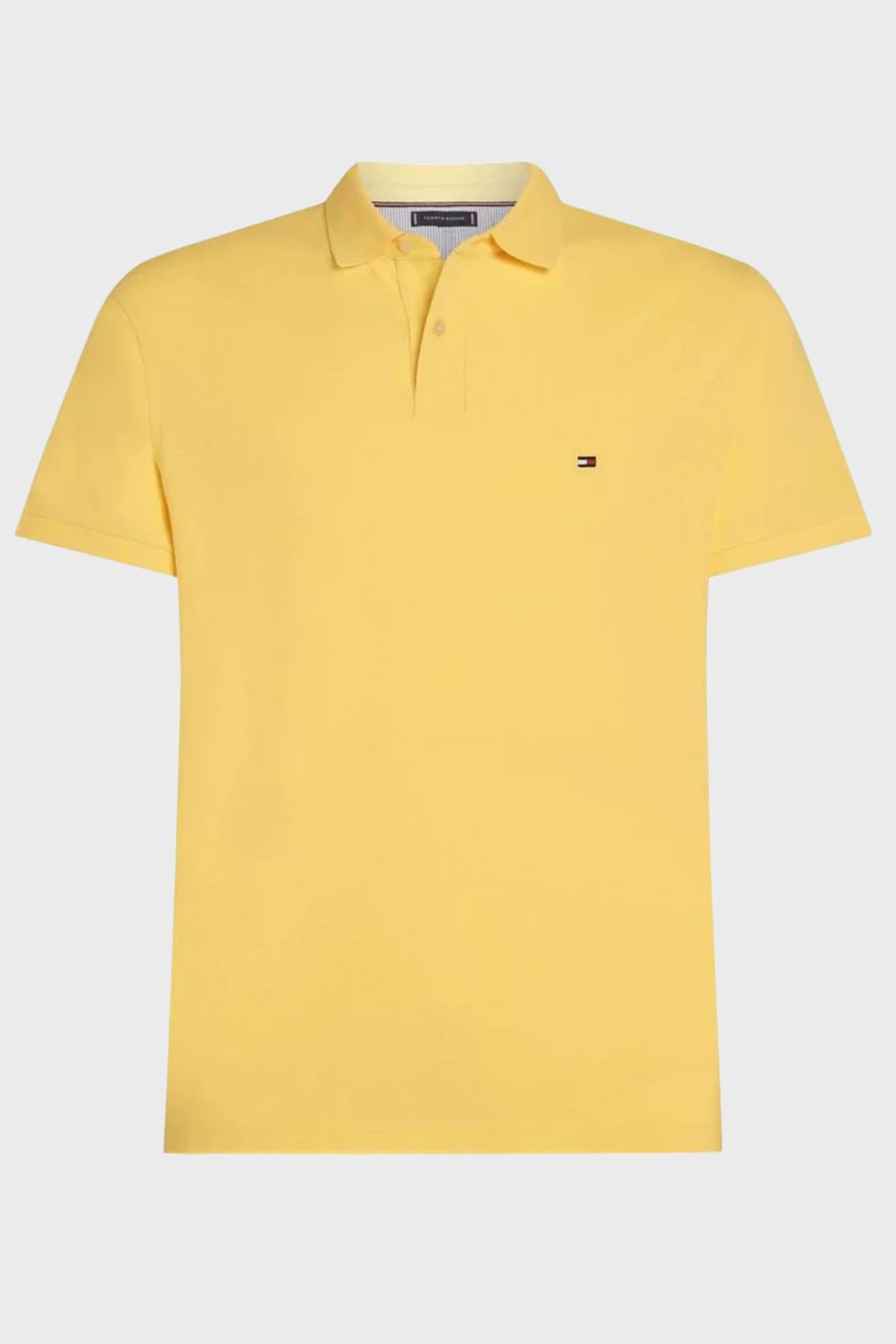 Tommy Hilfiger Streç Pamuklu Slim Fit Düğmeli Polo Yaka T Shirt Erkek POLO YAKA T SHİRT MW0MW17771 Z