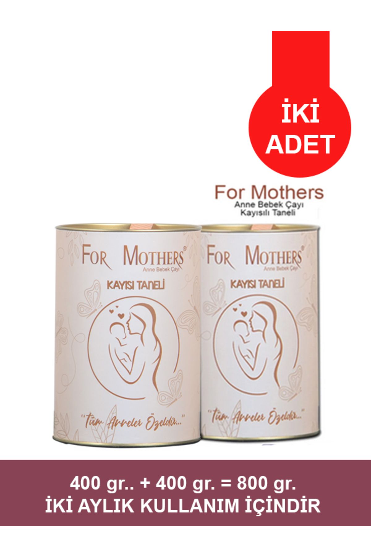For Mothers Emziren Anneler Için Süt Arttırıcı Bitkisel Anne Ve Bebek Çayı - Kayısı Taneli - Iki Paket