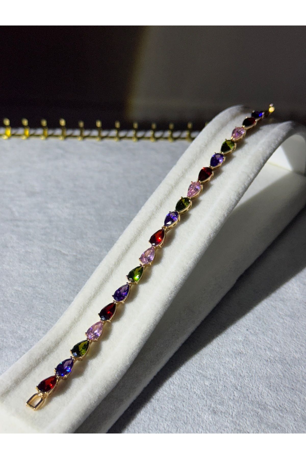 XUPING JEWELRY 316L renkli zirkon taşlı çelik bileklik paslanmaz kararmaz
